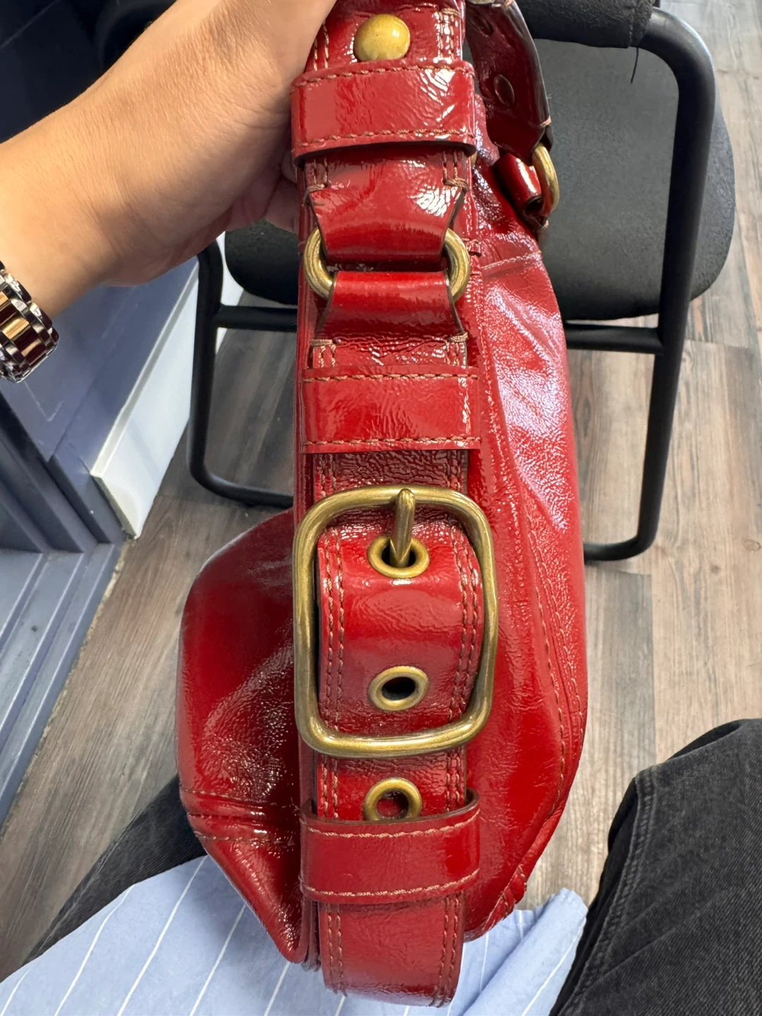 Coach Red Patent Leather Shoulder Bag - photo 3