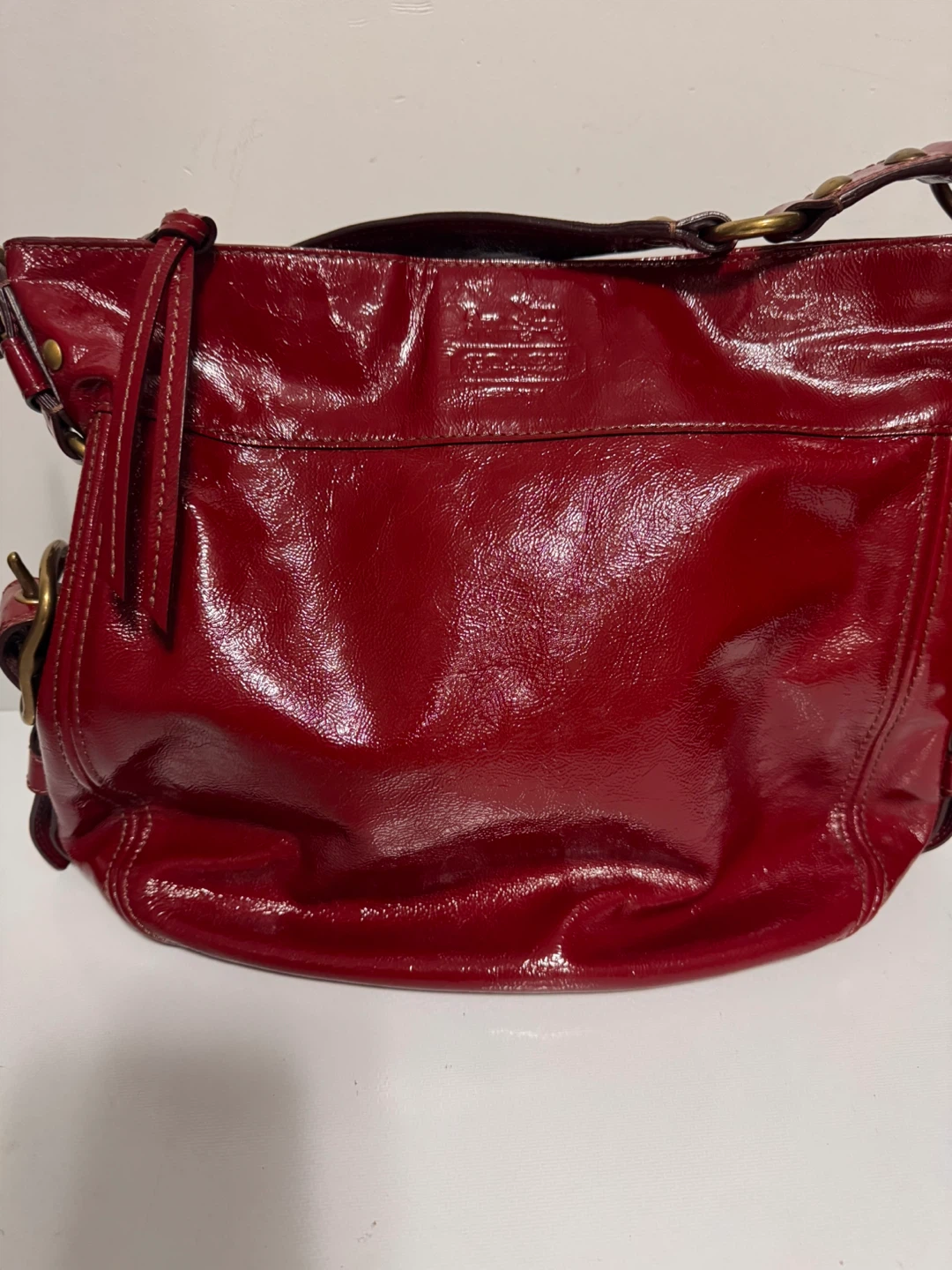 Coach Red Patent Leather Shoulder Bag - photo 5