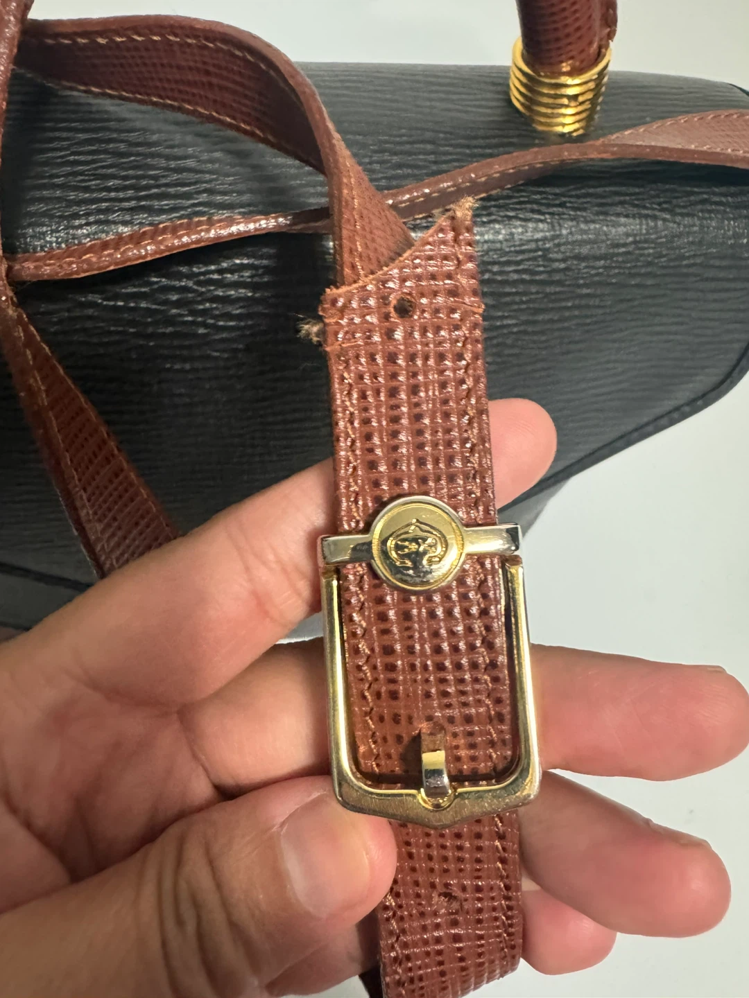 Philippe Charriol Black & Brown Leather Shoulder Bag - photo 5
