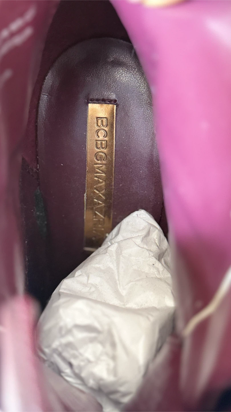 BCBGMAXAZRIA Burgundy Ankle Boots Size 8 - photo 2