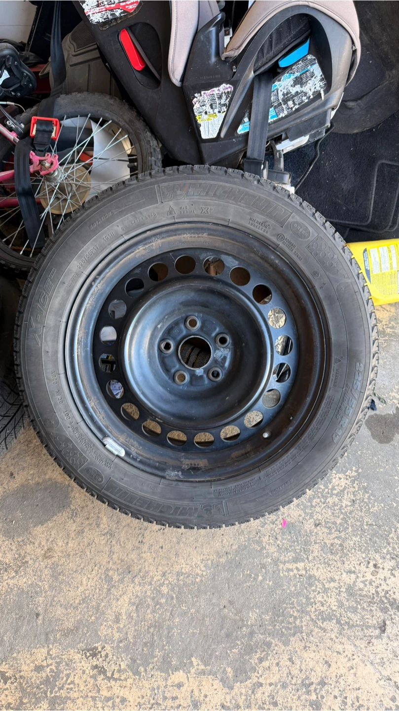 4 used  Michelin Winter Tires with Steel Rims (225/55R17 - photo 2