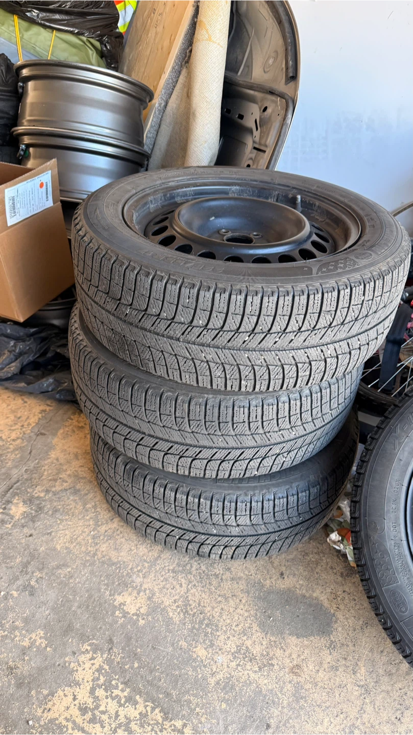 4 used  Michelin Winter Tires with Steel Rims (225/55R17 - photo 3