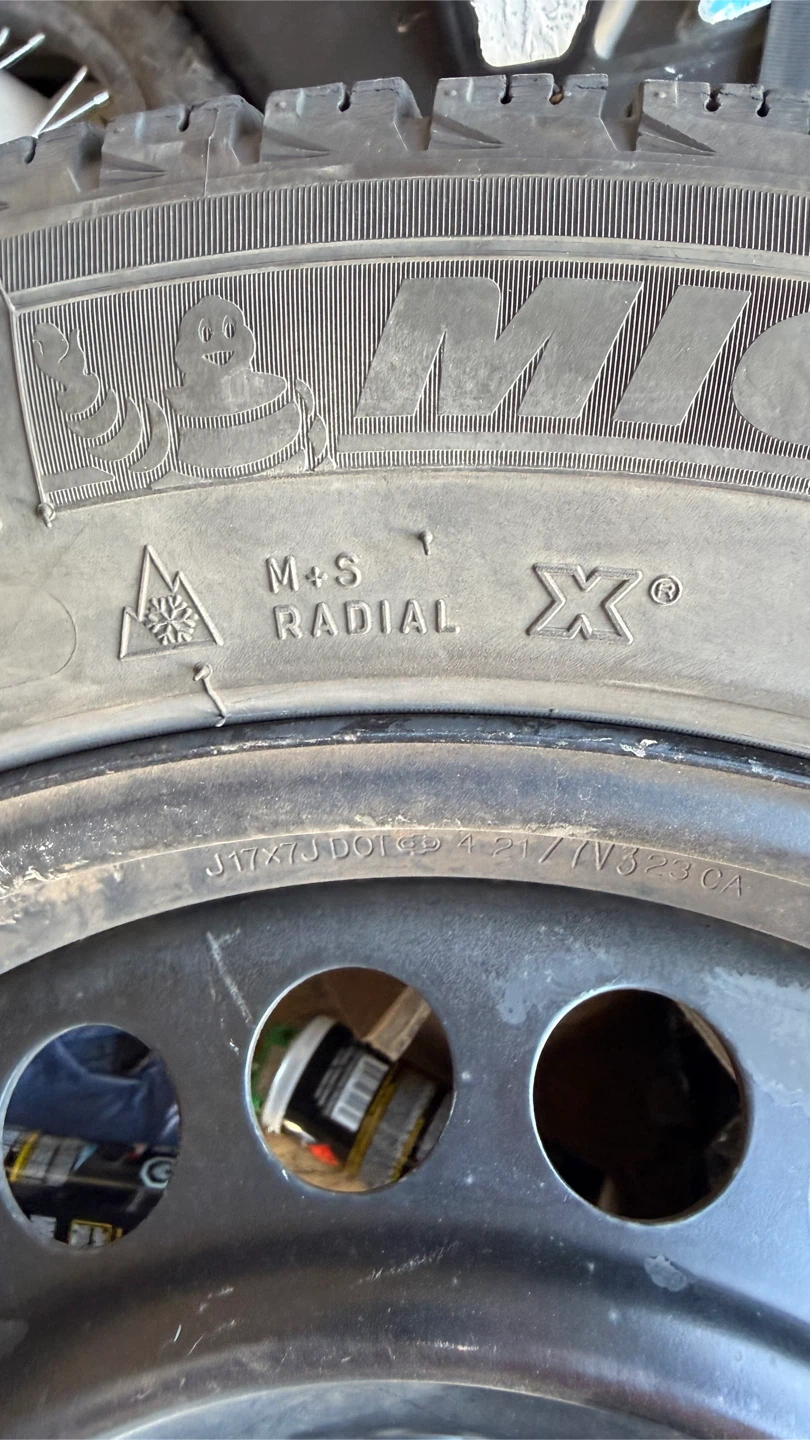 4 used  Michelin Winter Tires with Steel Rims (225/55R17 - photo 4