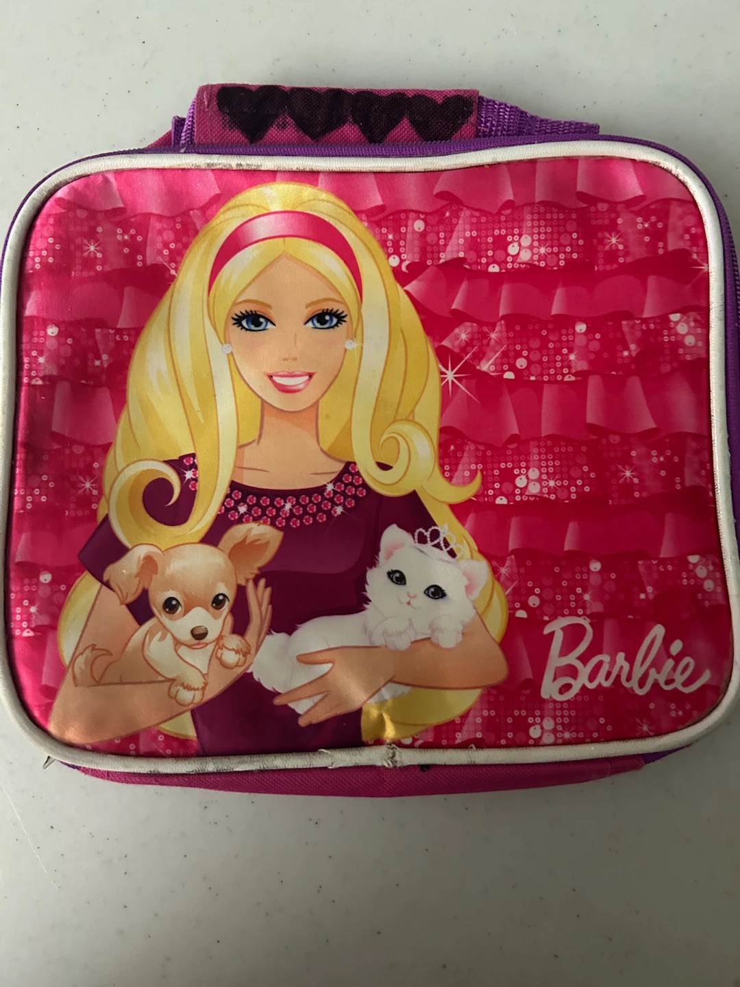 Barbie with Puppies Lunch Bag Hearts