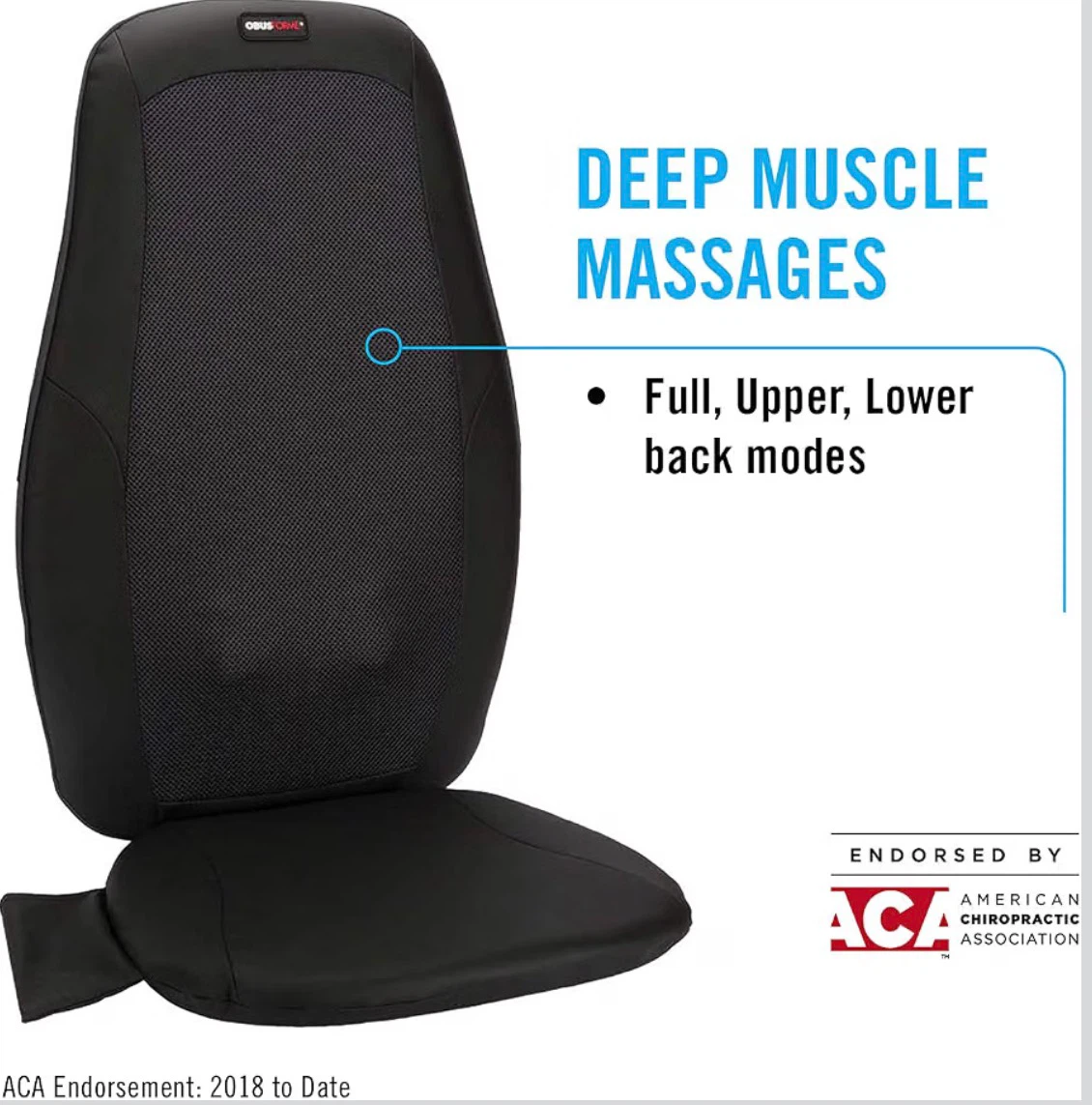 ObusForme Deep Kneading Shiatsu Back Massager with Heat - photo 2