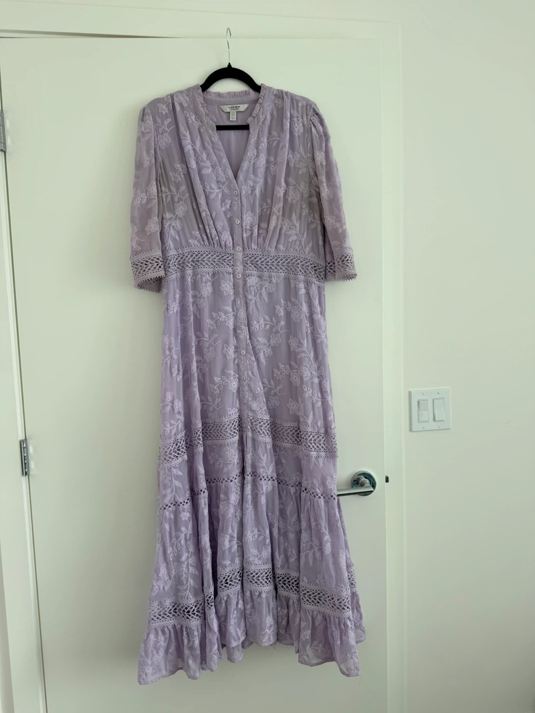 Ever New Lilac Embroidered Maxi Dress
