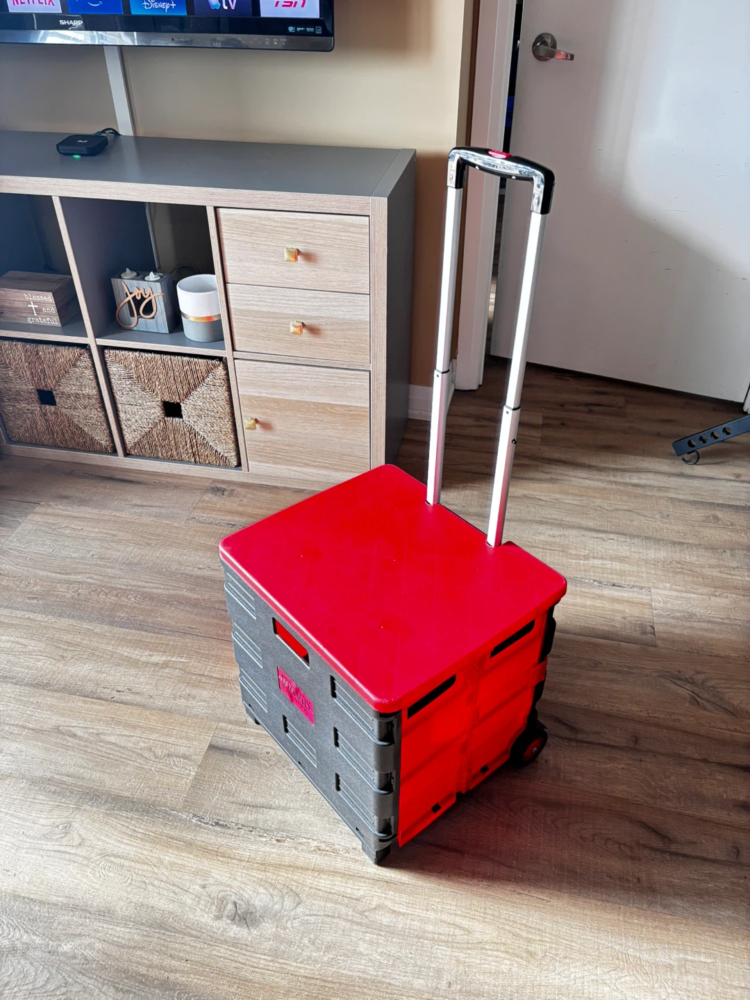 Large Folding Rolling Crate Cart with Handle