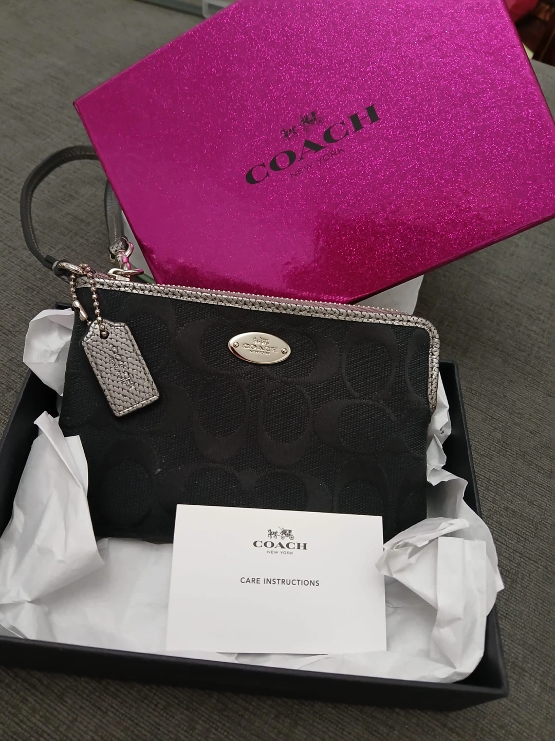 Coach Signature Wristlet with Gift Box