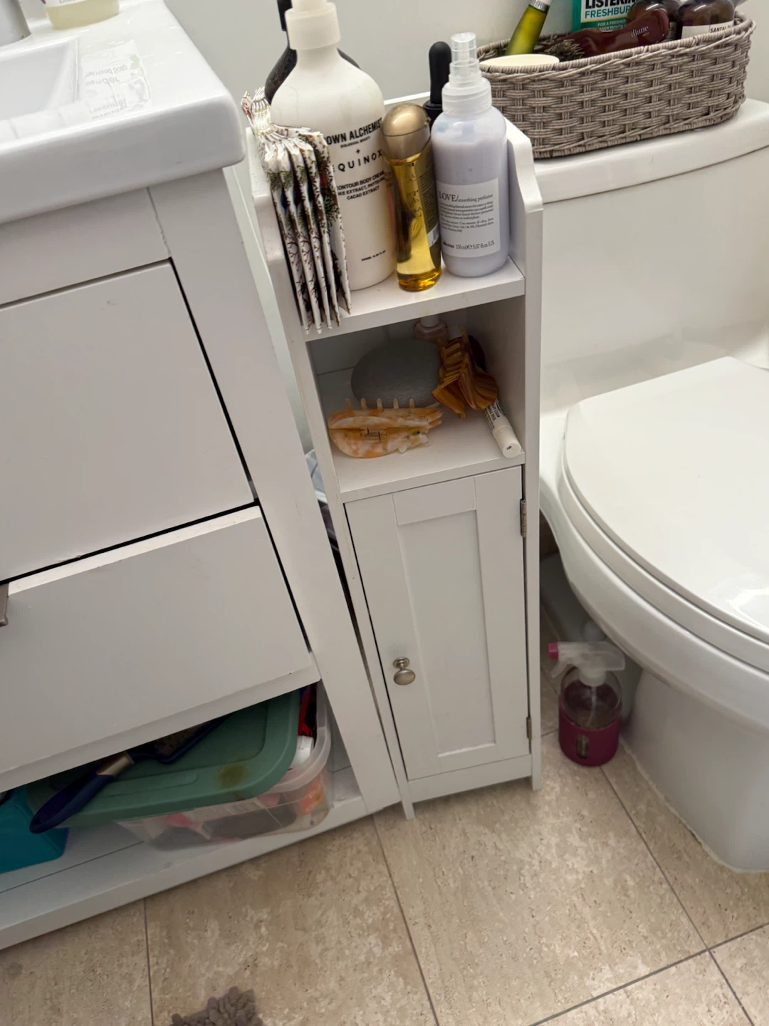 White Bathroom Storage Unit