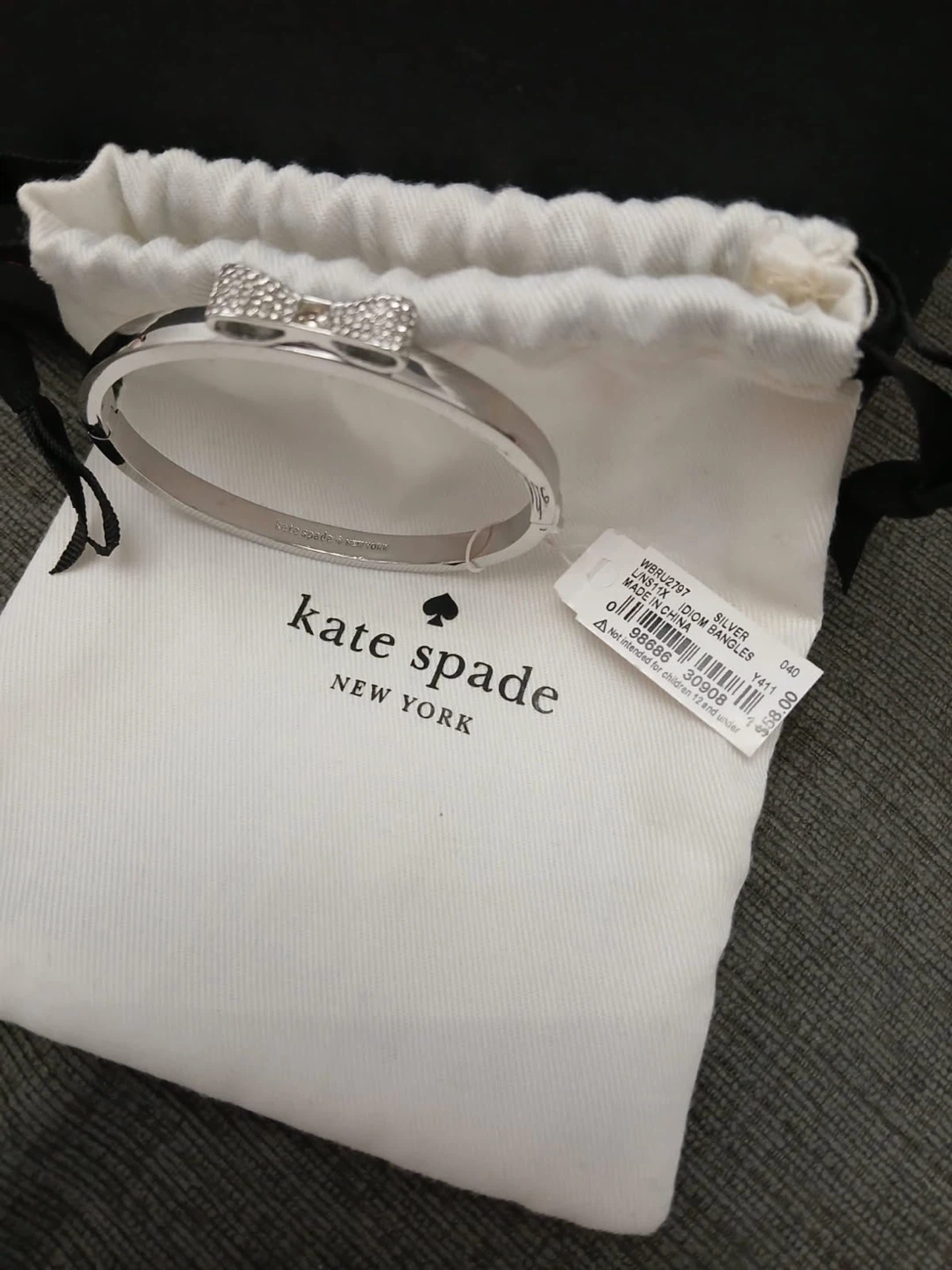 Kate Spade Silver Bow Bangle Bracelet - photo 3