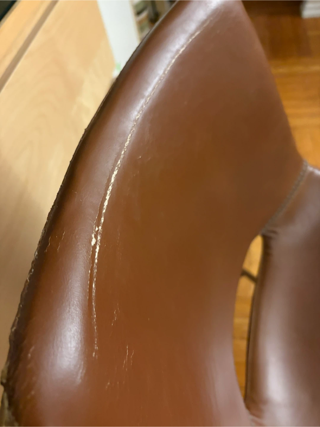 Two Brown Mid-Century Style Dining Chairs - photo 4