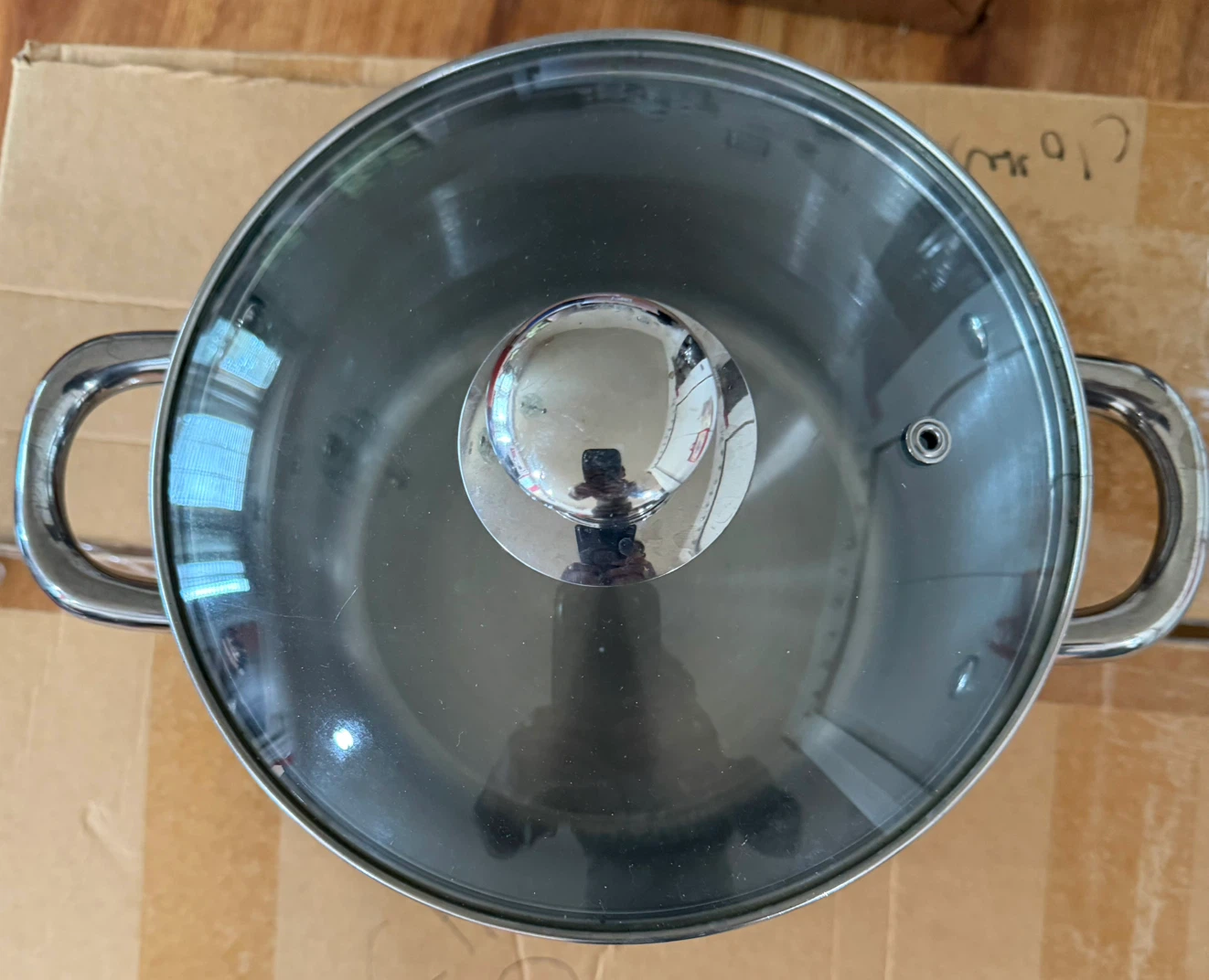 Stainless Steel Stock Pot with Glass Lid (6QTR)