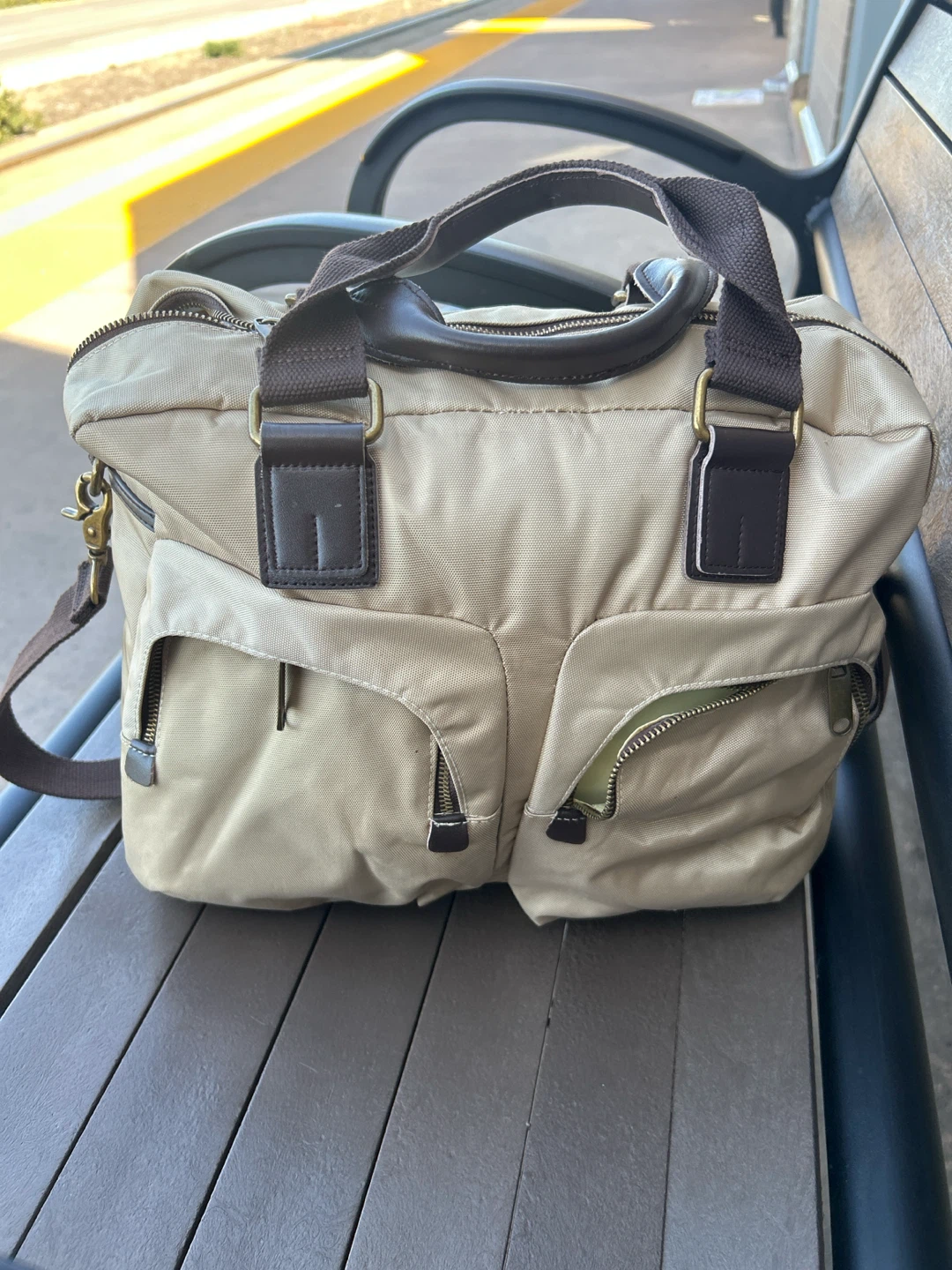 Beige Nylon Messenger Bag - photo 2