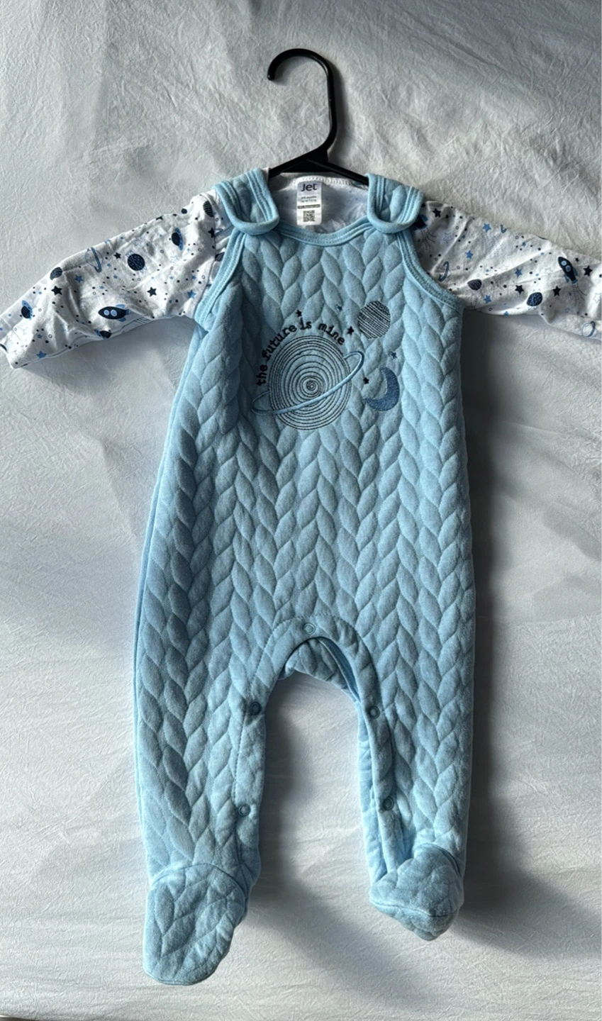 Baby Quilted Footed sleeper suit/romper/jumpsuit