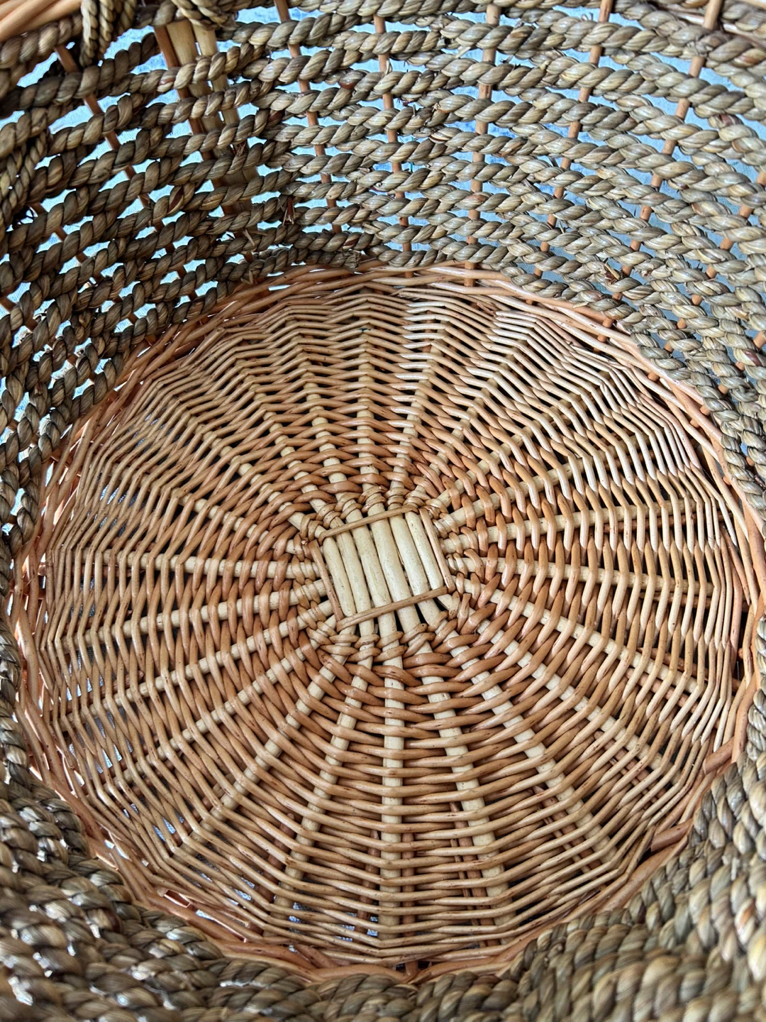 Woven Wicker Basket with Handle - photo 4