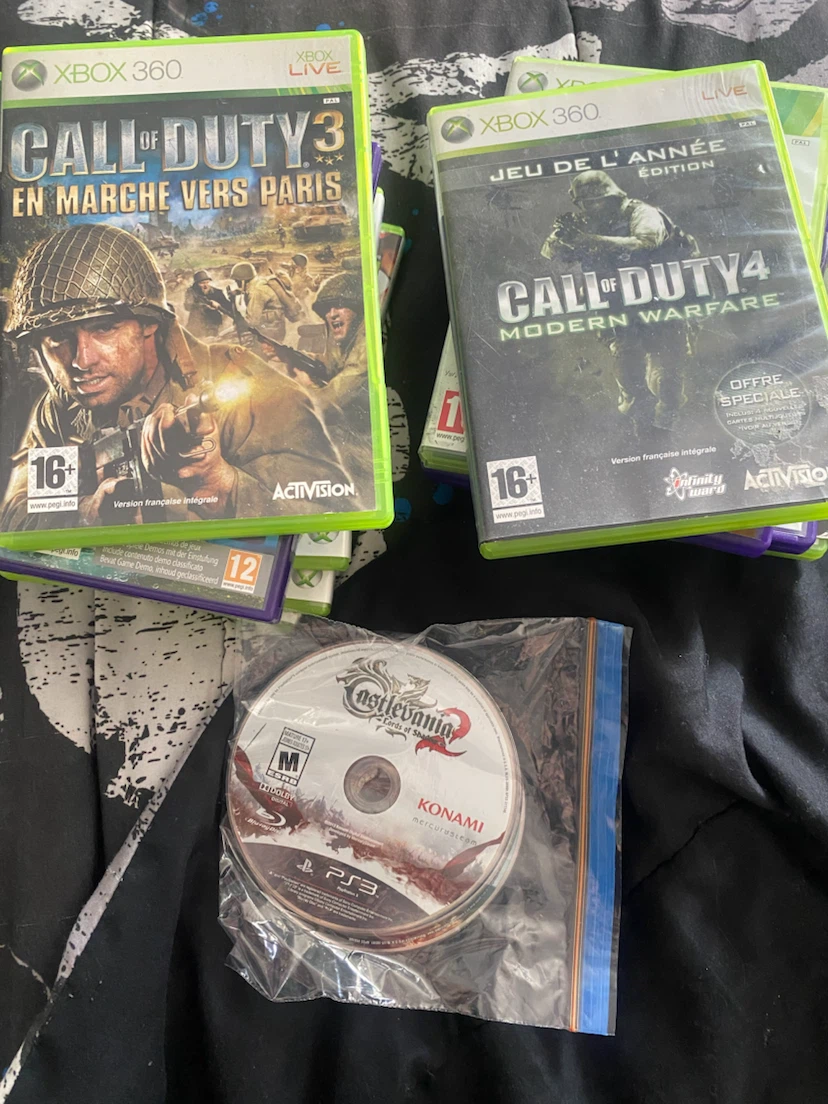 ps3 and xbox games - some french most english