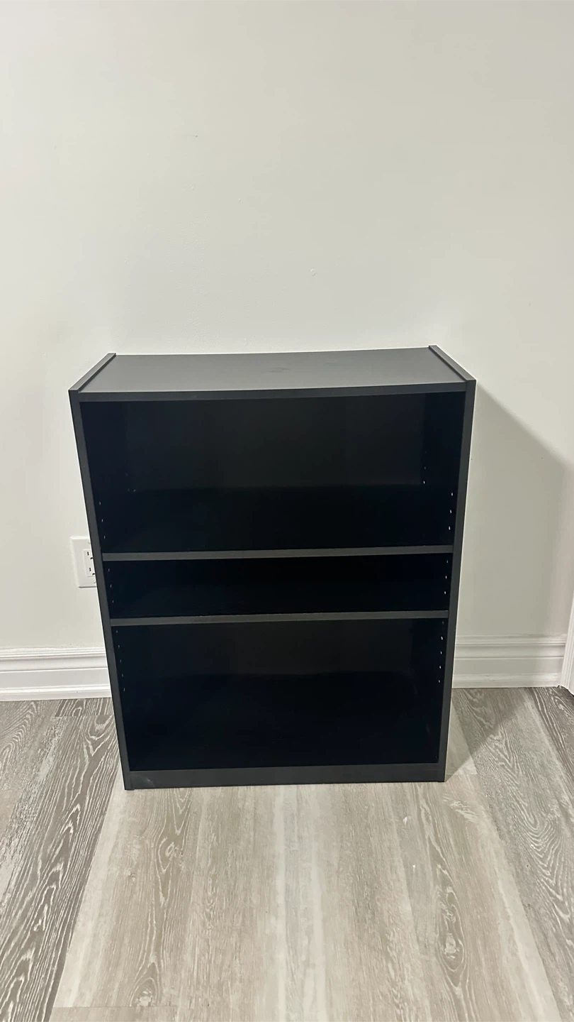 Black 3-Shelf Bookcase - photo 3