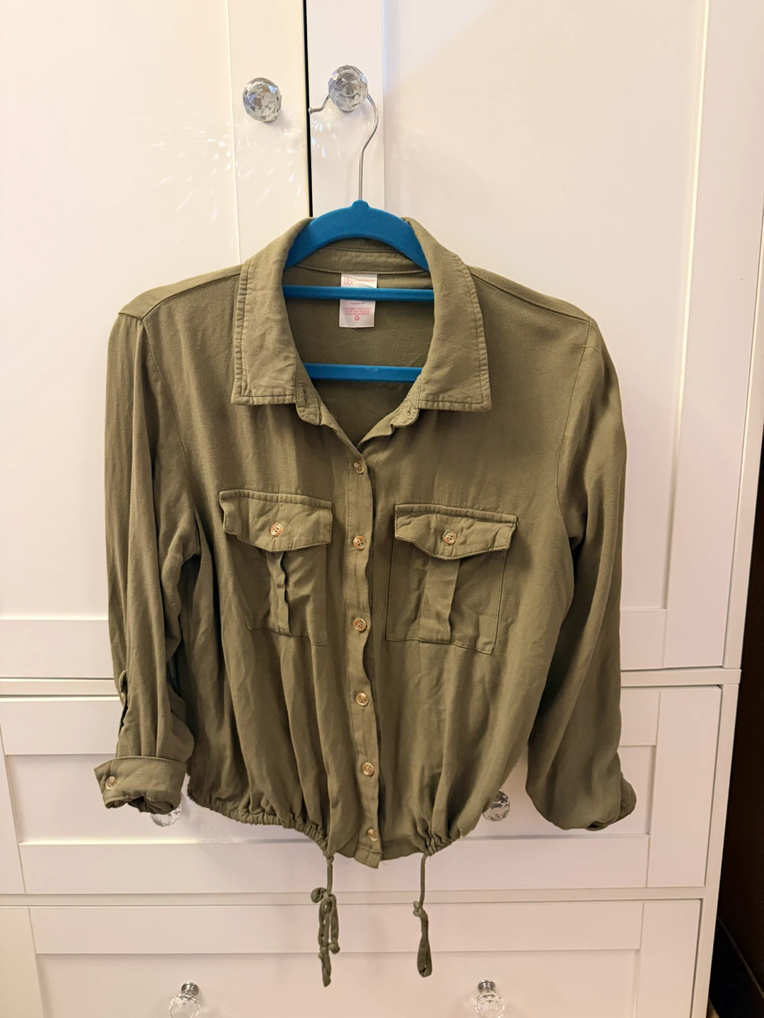 Long-sleeve button-up shirt