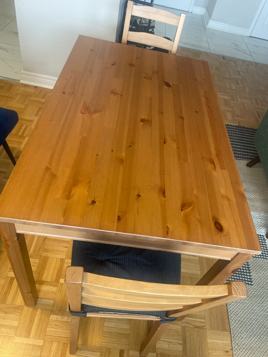 IKEA Jokkmokk Dining Table + Chairs and cushions