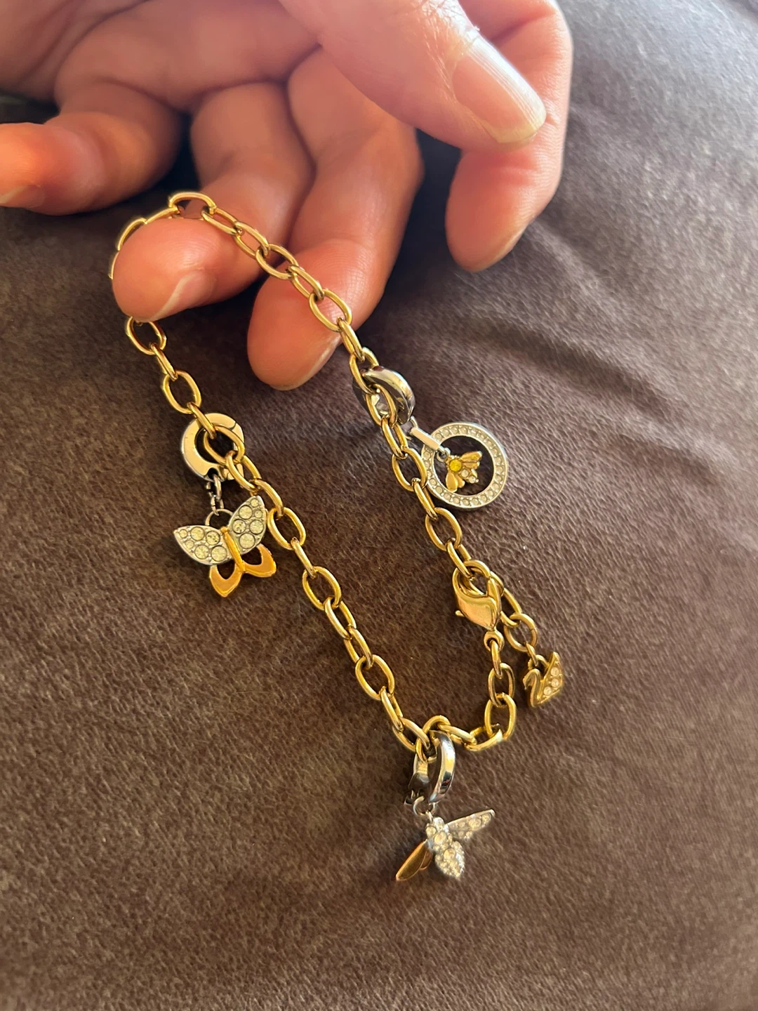 Swarovski bracelet w/ Butterfly and Bee Charms - photo 3
