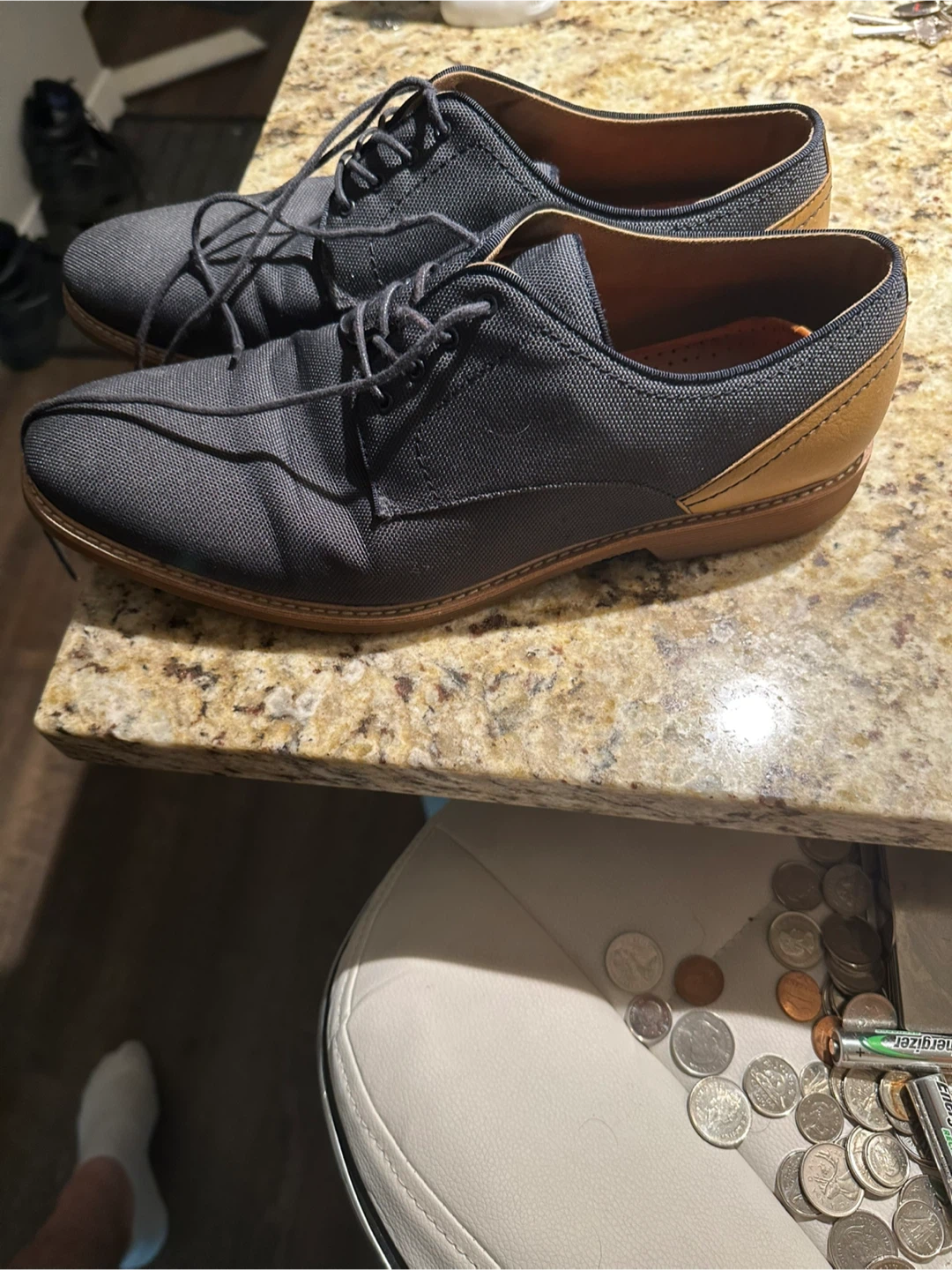 ALDO Men's Dark Grey Oxford Shoes - photo 3