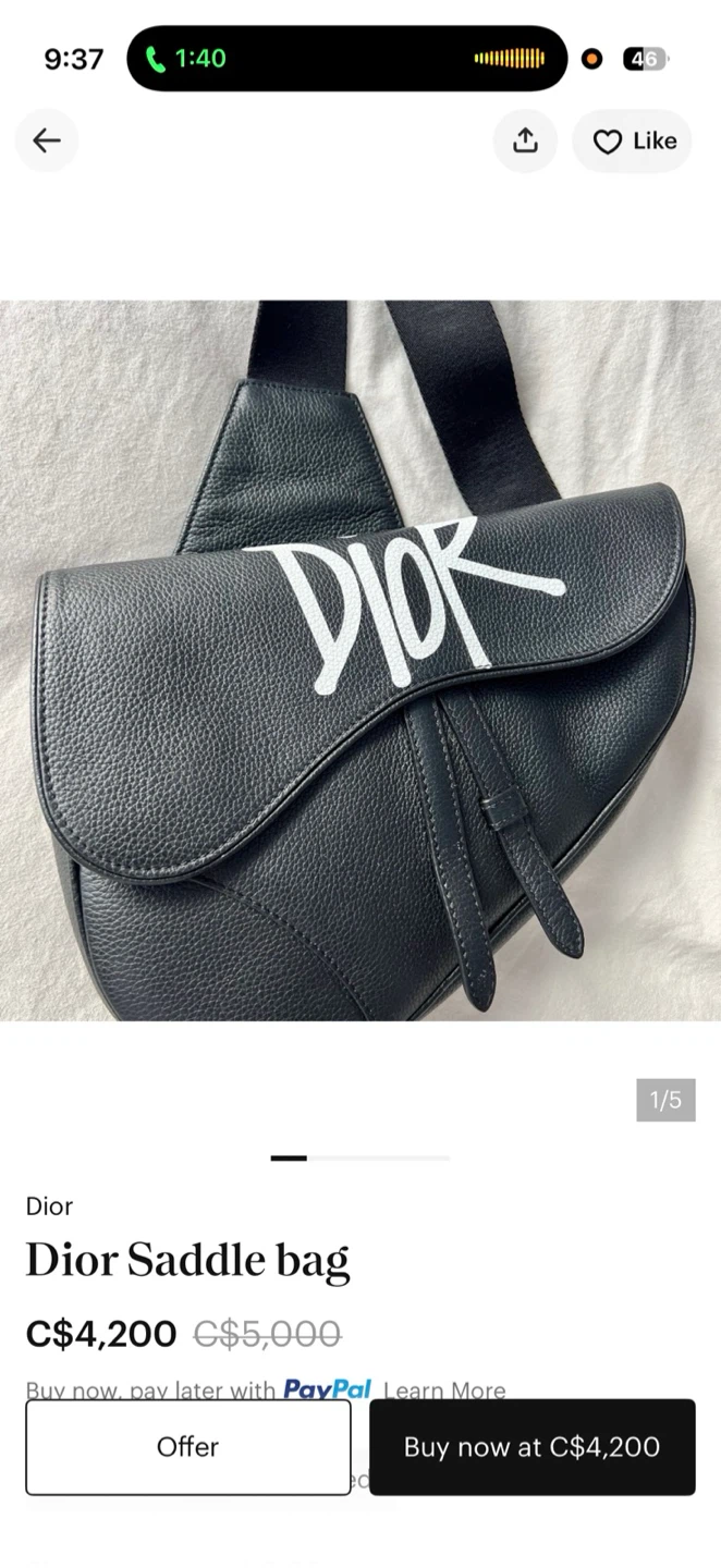 Dior Saddle Bag