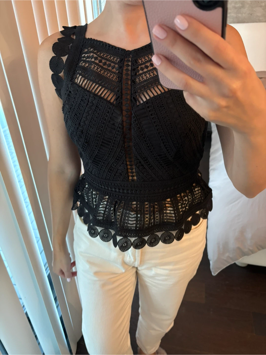 PAID $229!! Brand new REVOLVE Bardot Black Lace Peplum Top
