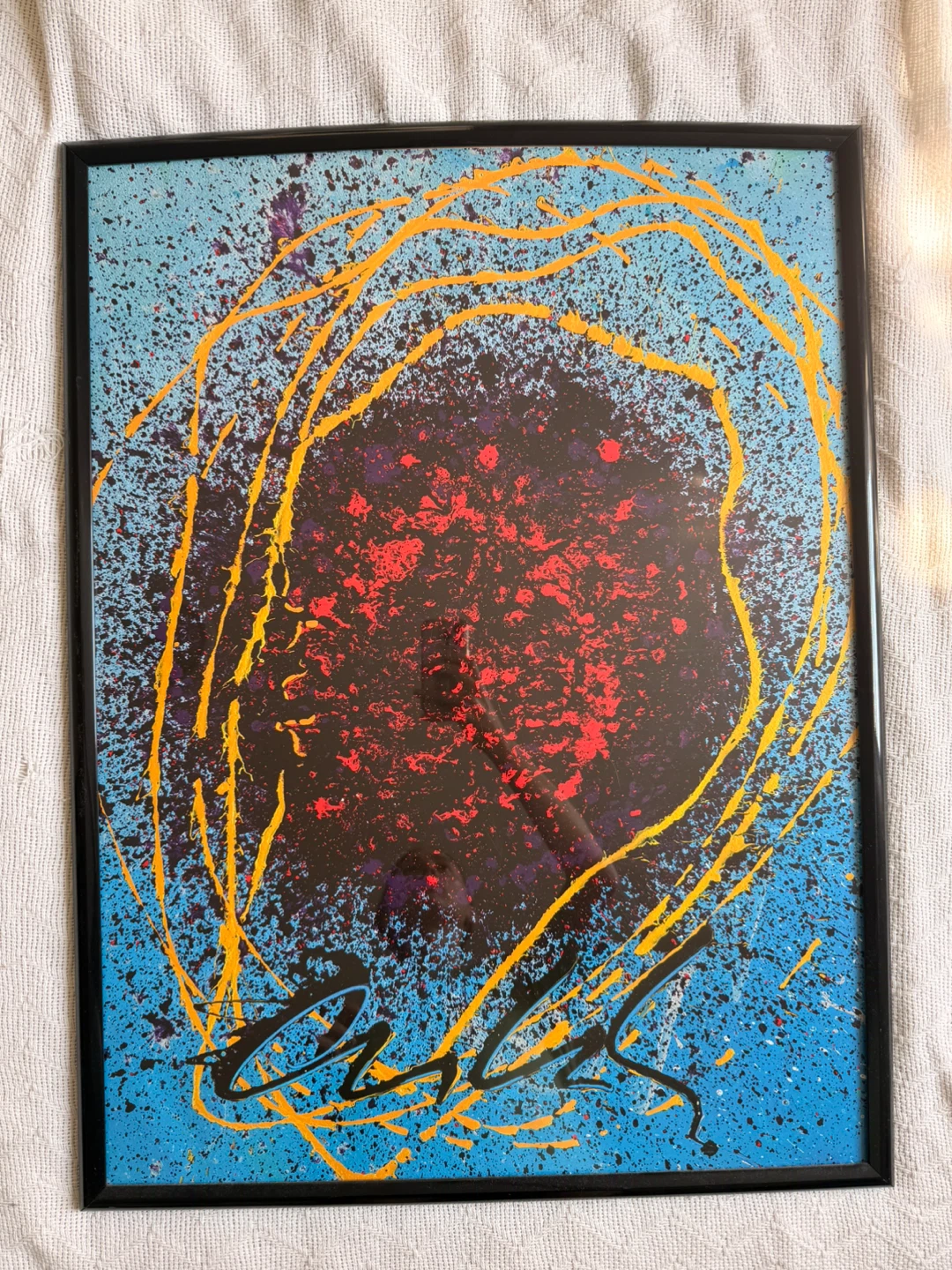 Abstract Wall Art Print in Black Frame 25” x 33”