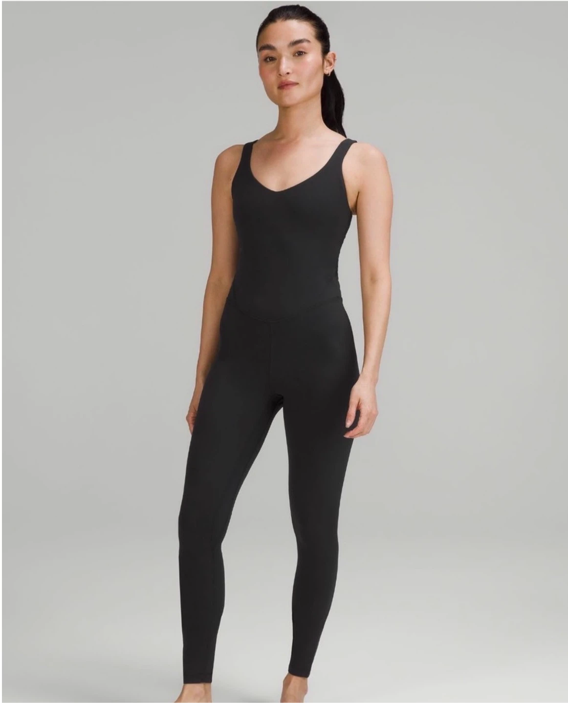 Lululemon Align Bodysuit Black 25” size 6