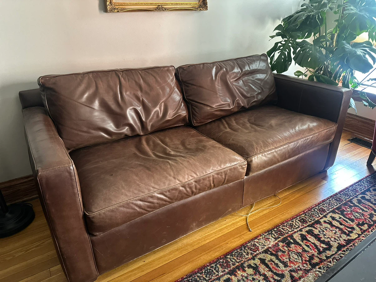 Brown Leather Sofa