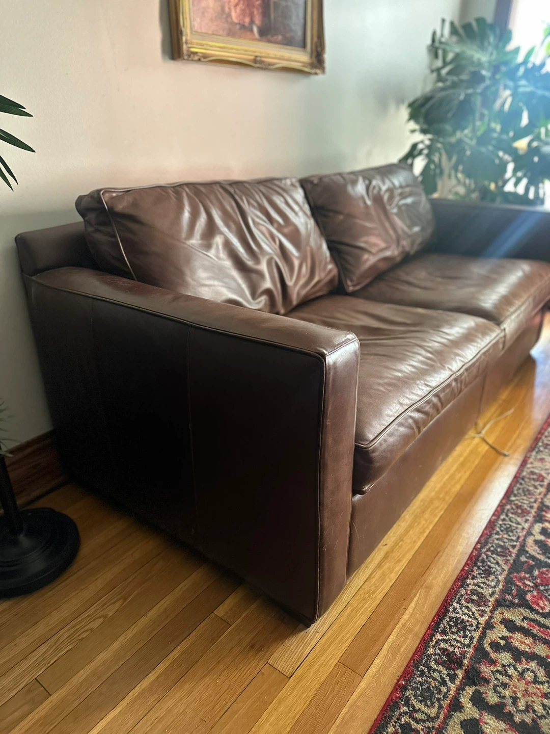 Brown Leather Sofa - photo 4