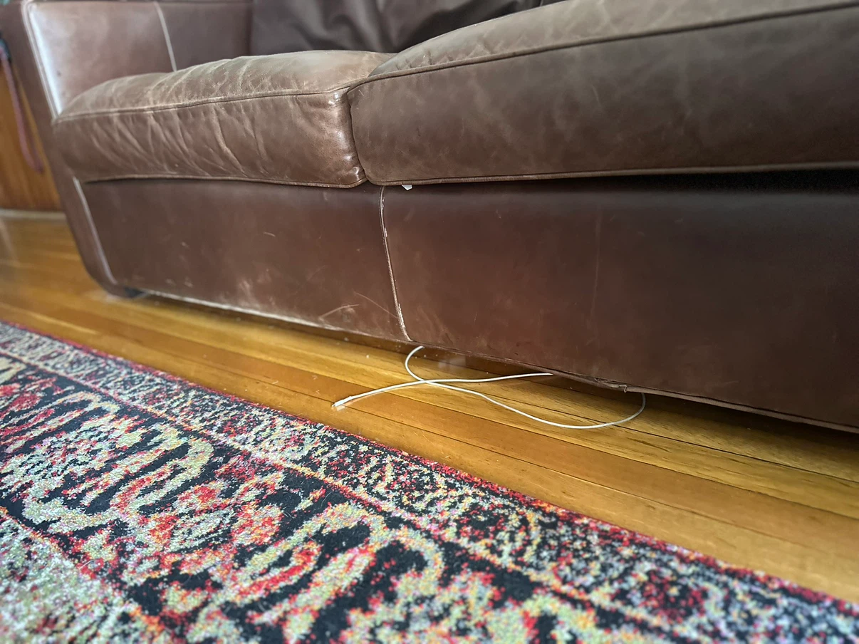 Brown Leather Sofa - photo 5