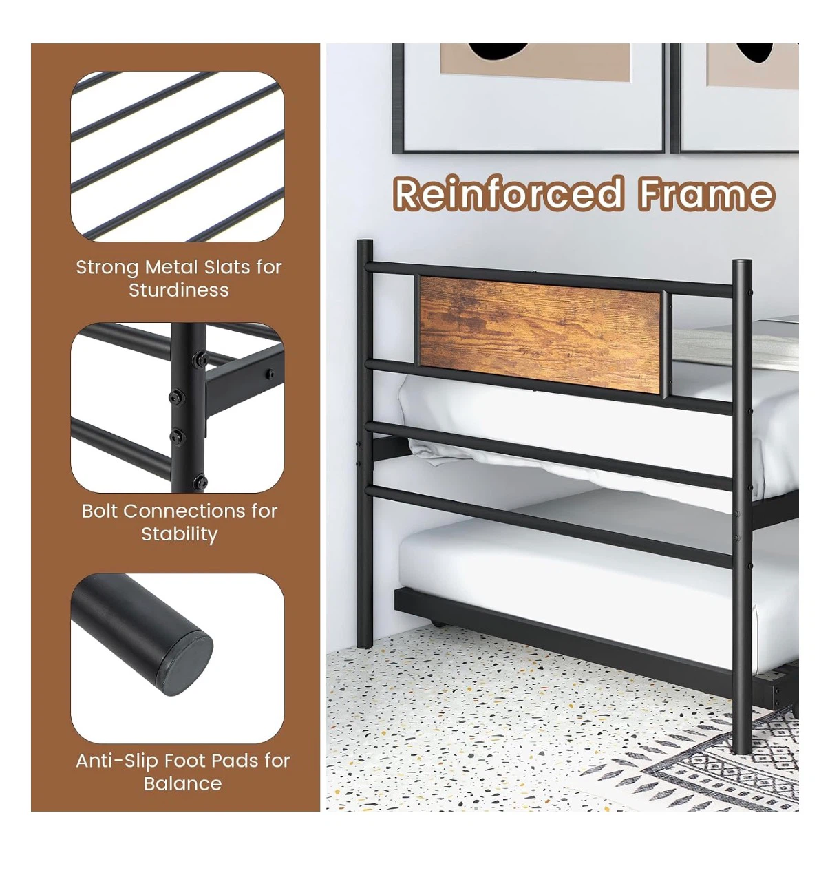 Metal Daybed with Pull-Out Trundle - photo 4