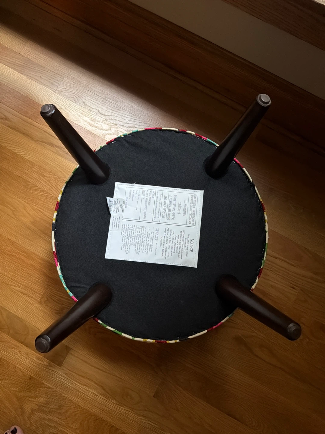 Floral Round Ottoman Footstool - photo 3