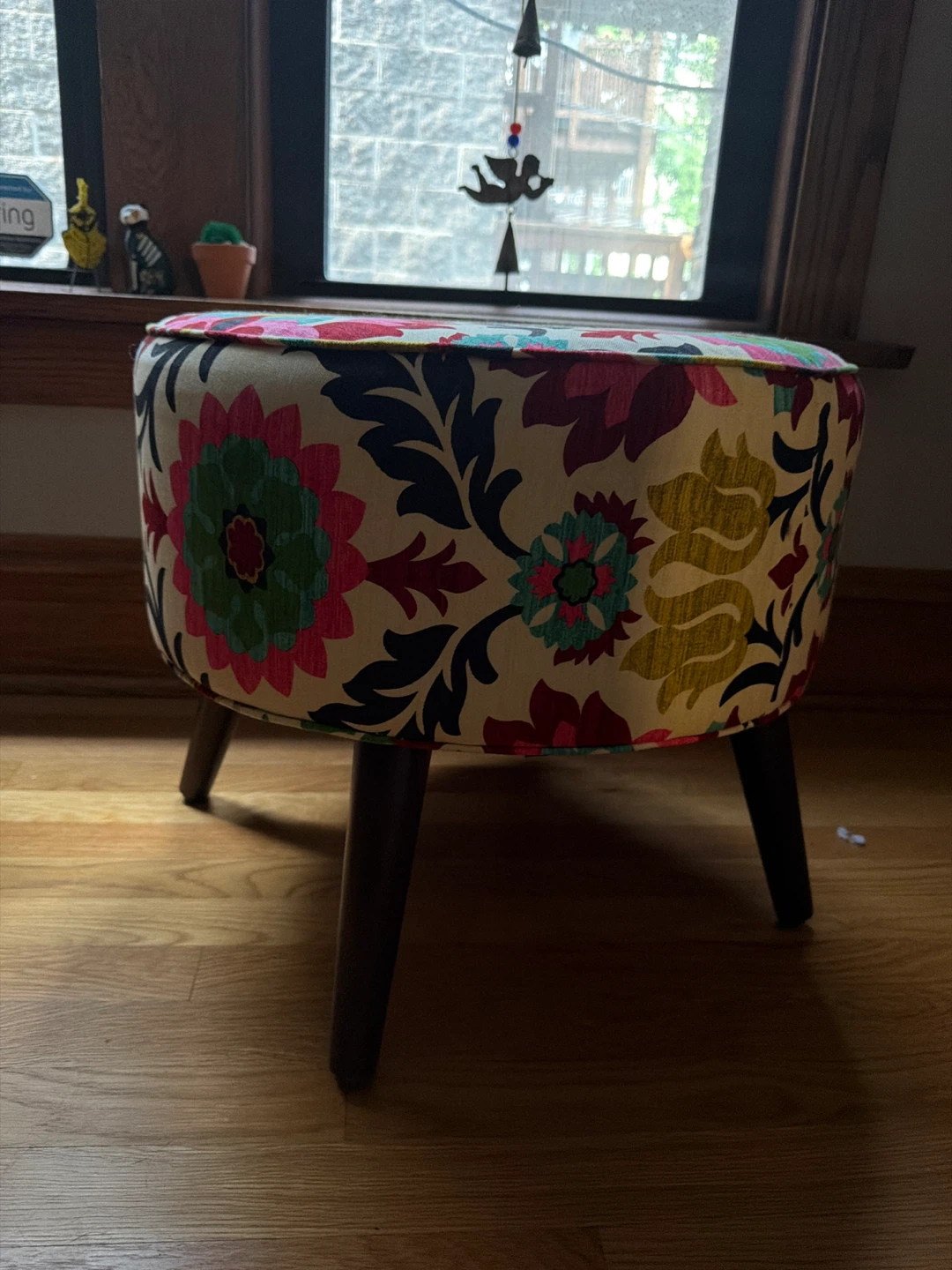 Floral Round Ottoman Footstool - photo 4
