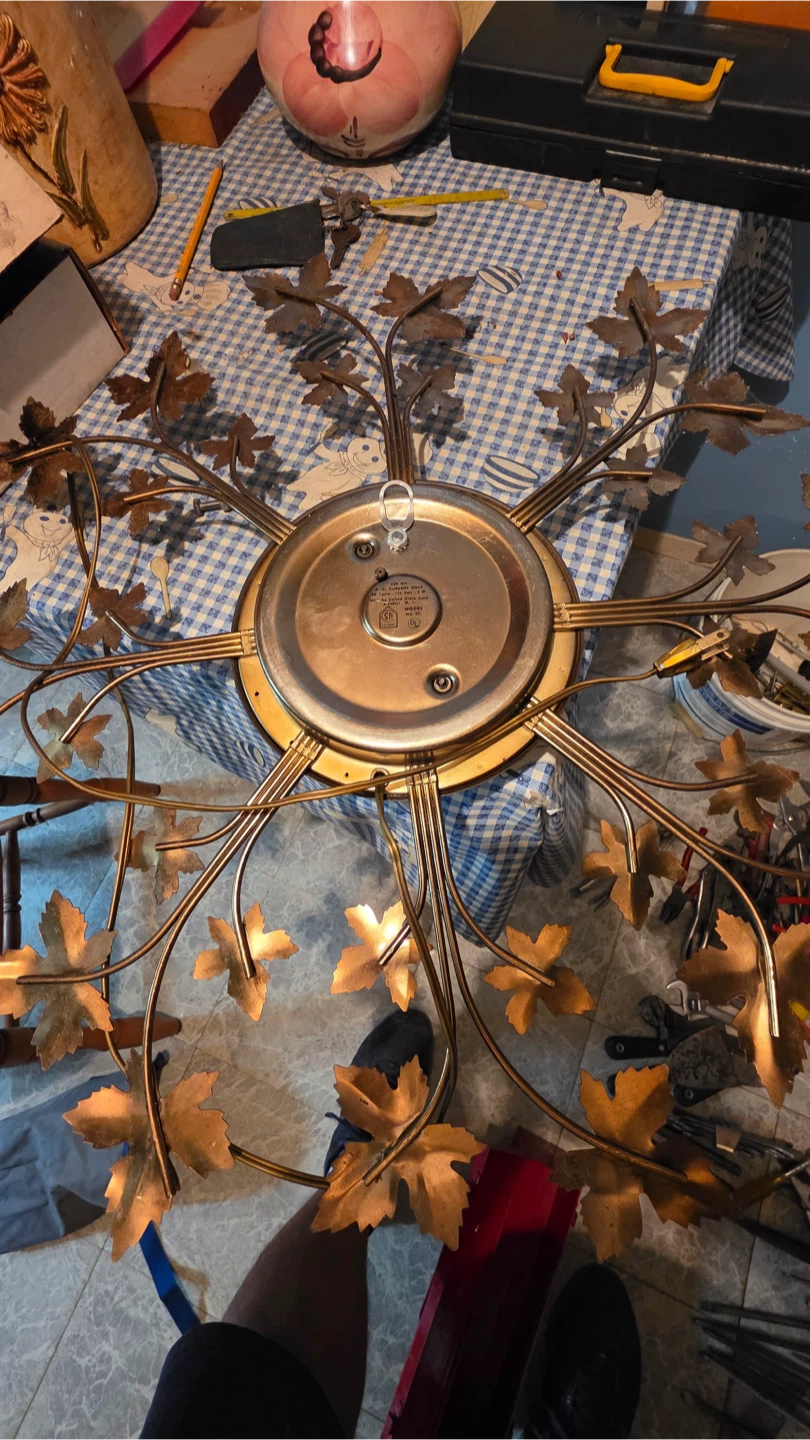 Gold Maple Leaf Wall Clock - photo 2