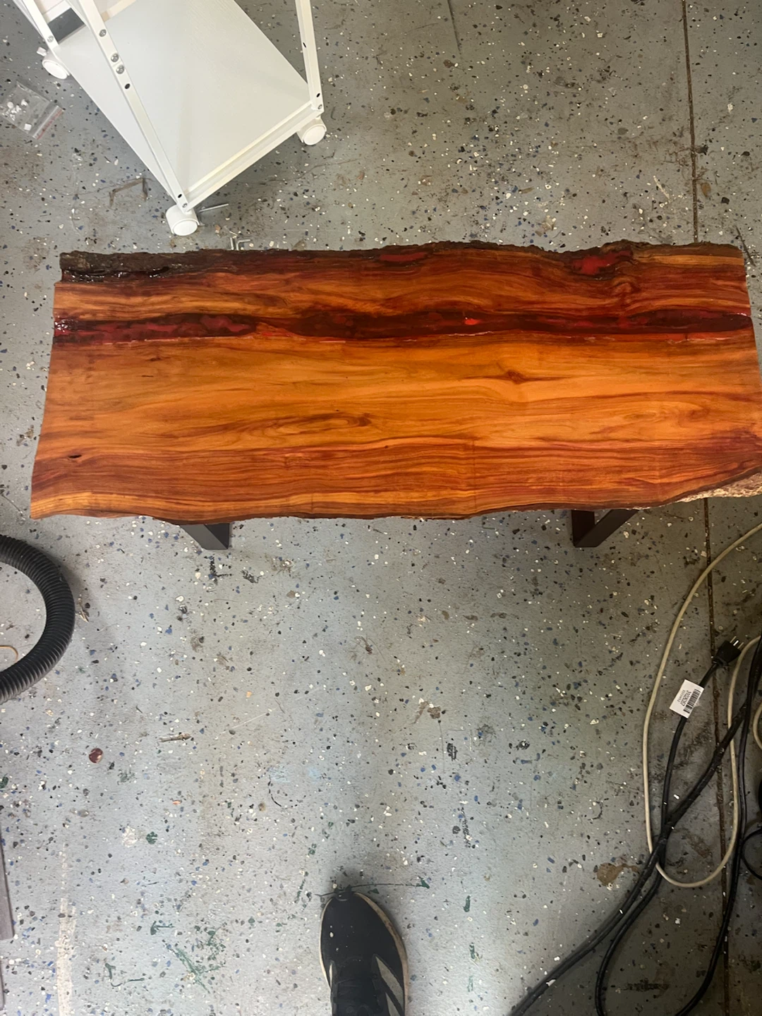 Live Edge Wood Coffee Table or bench with resin inlay - photo 3