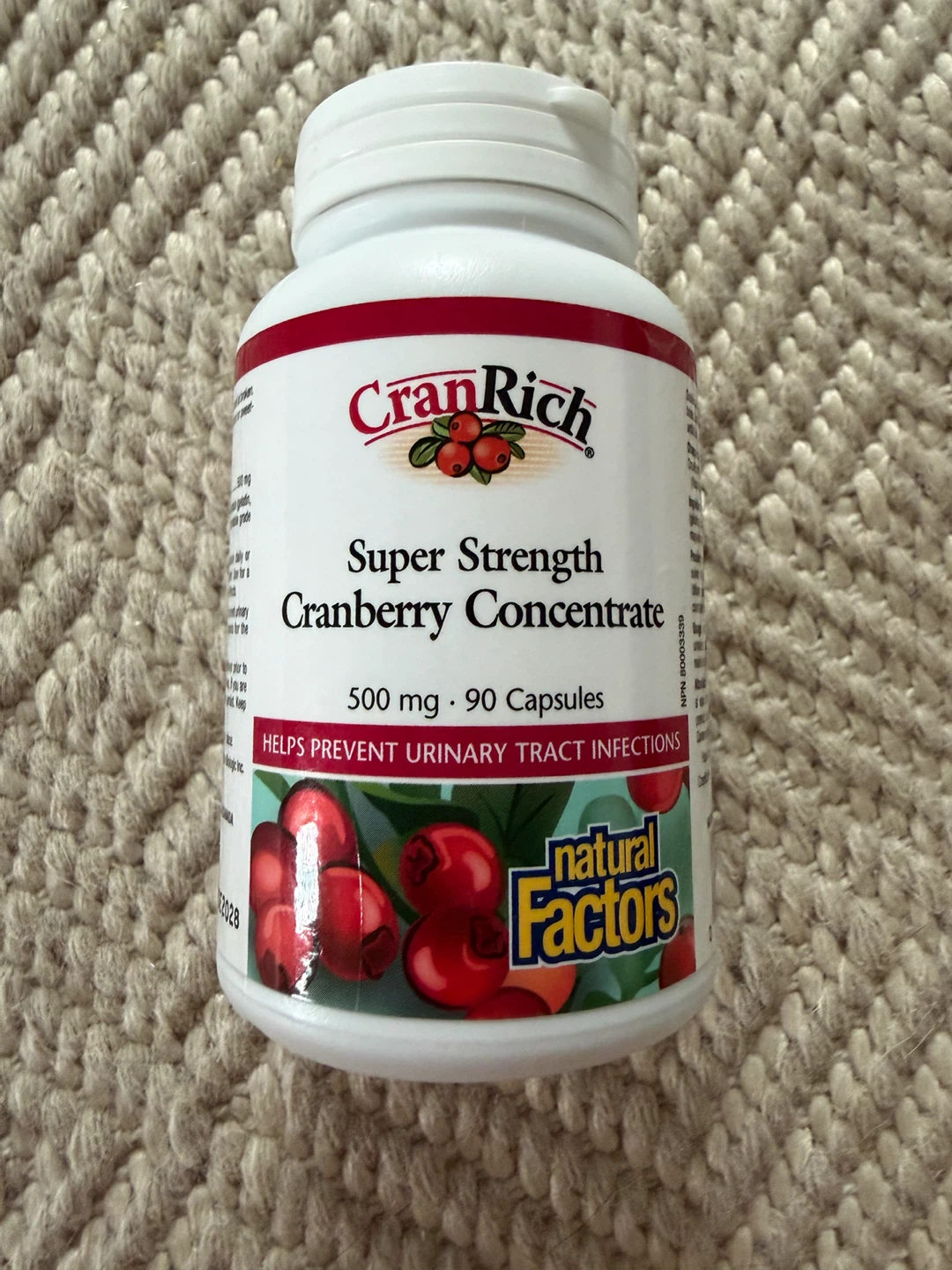 Unopened cranberry concentrate capsules