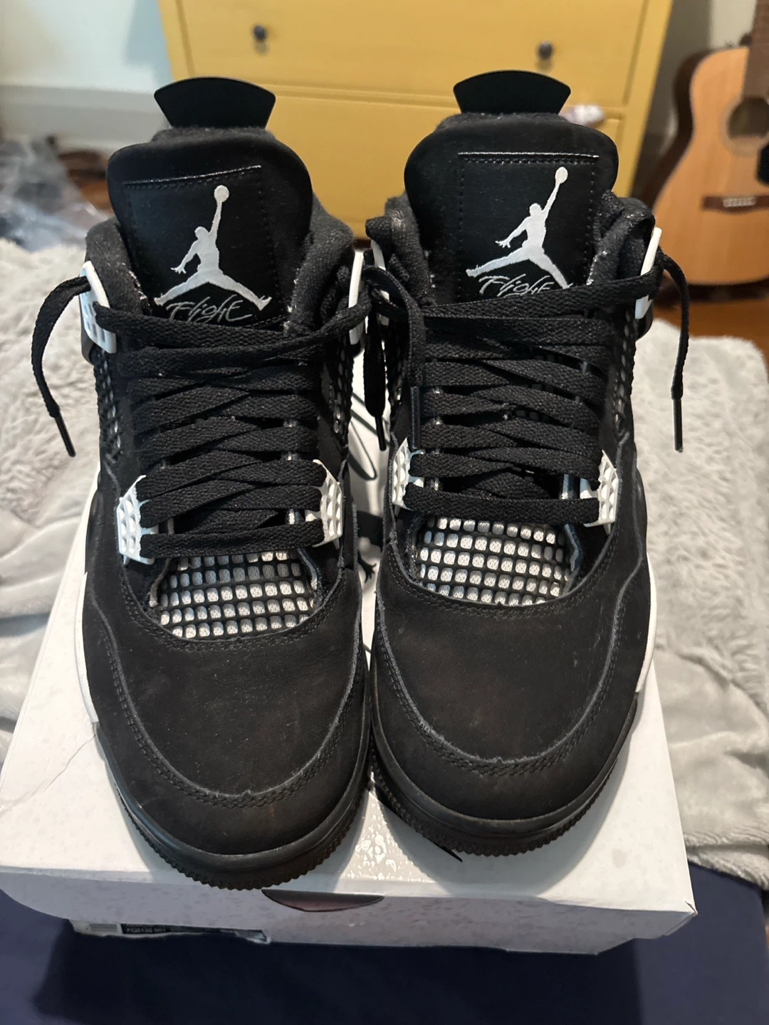 Air Jordan 4 Retro Black White Sneakers