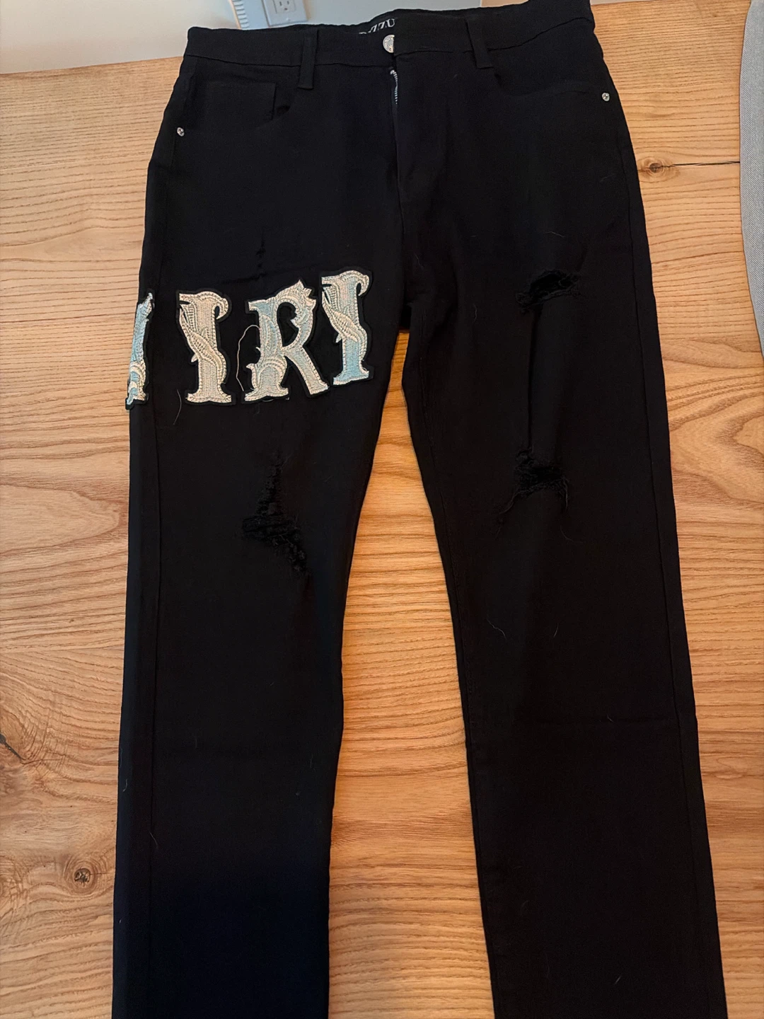 Amiri Black Distressed Jeans - photo 2