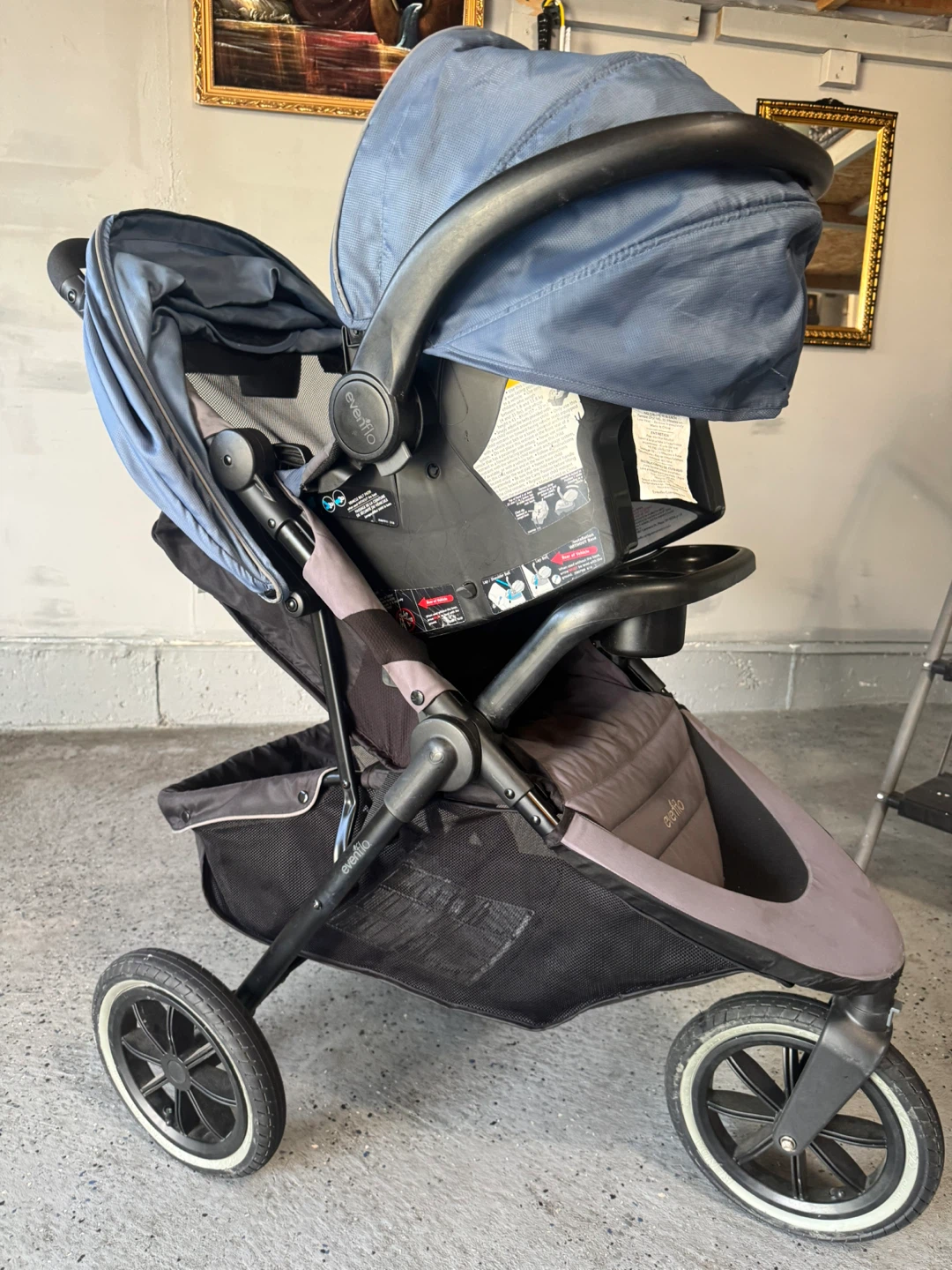 Evenflo Folio 3 Stroll and Jog Travel System - Skyline Blue