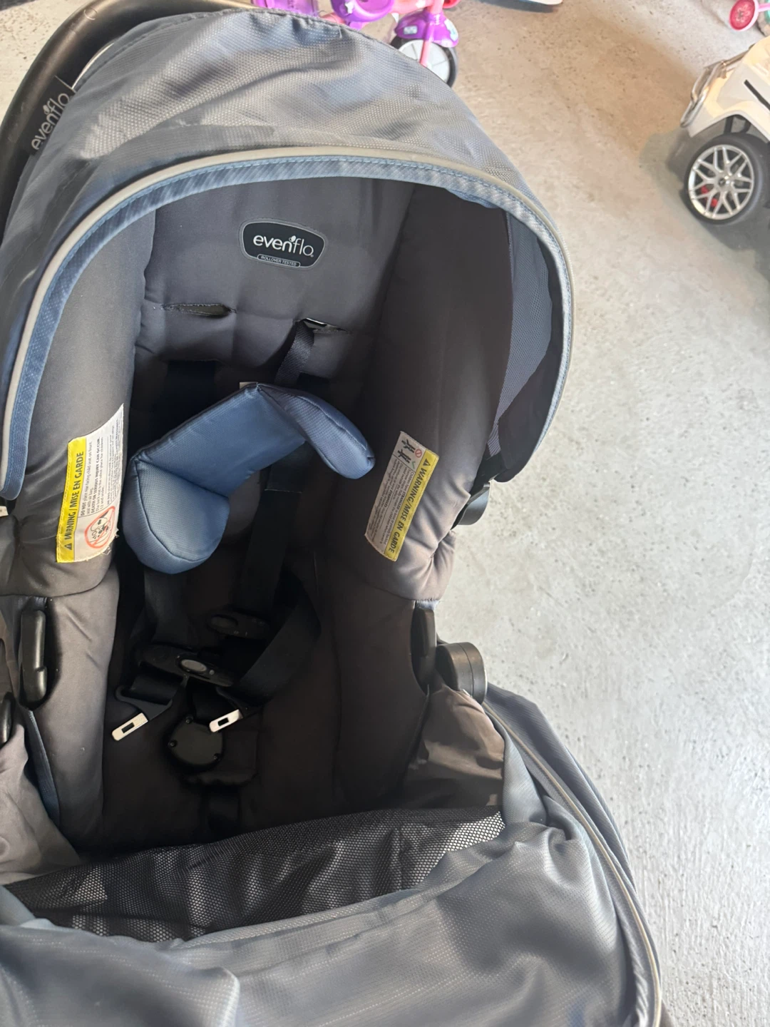 Evenflo Folio 3 Stroll and Jog Travel System - Skyline Blue - photo 4