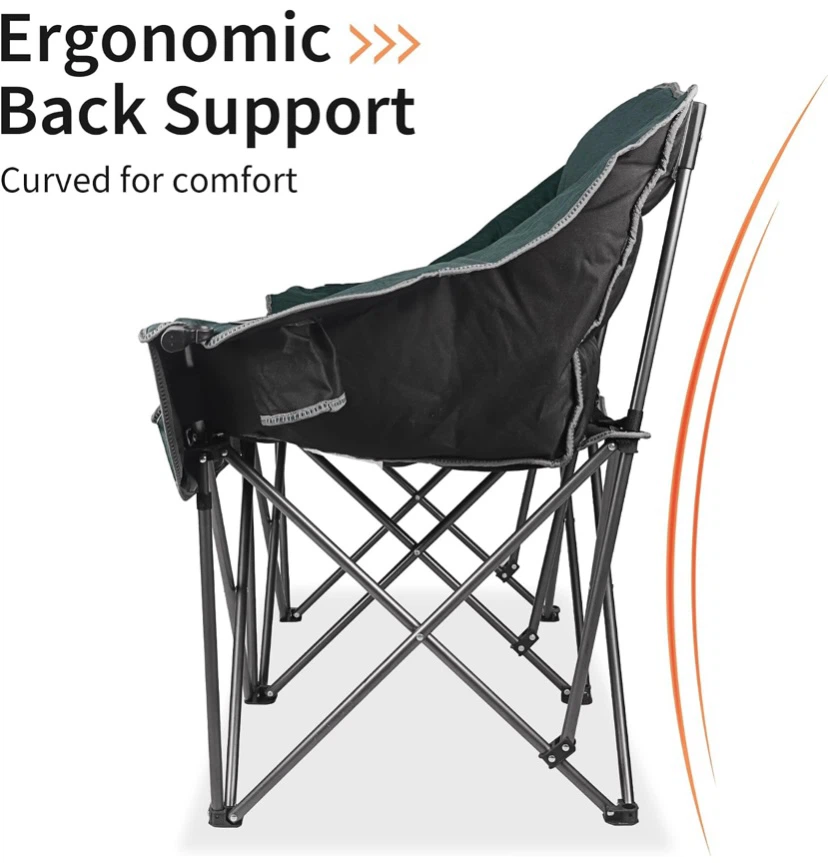 Lanmountain Fully Padded Folding Oversized Double Camping Chair - photo 5