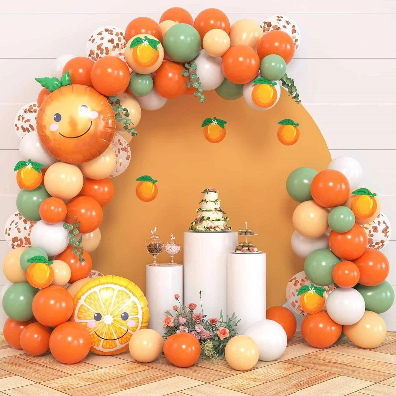 Orange and Citrus Themed Balloon Garland Kit