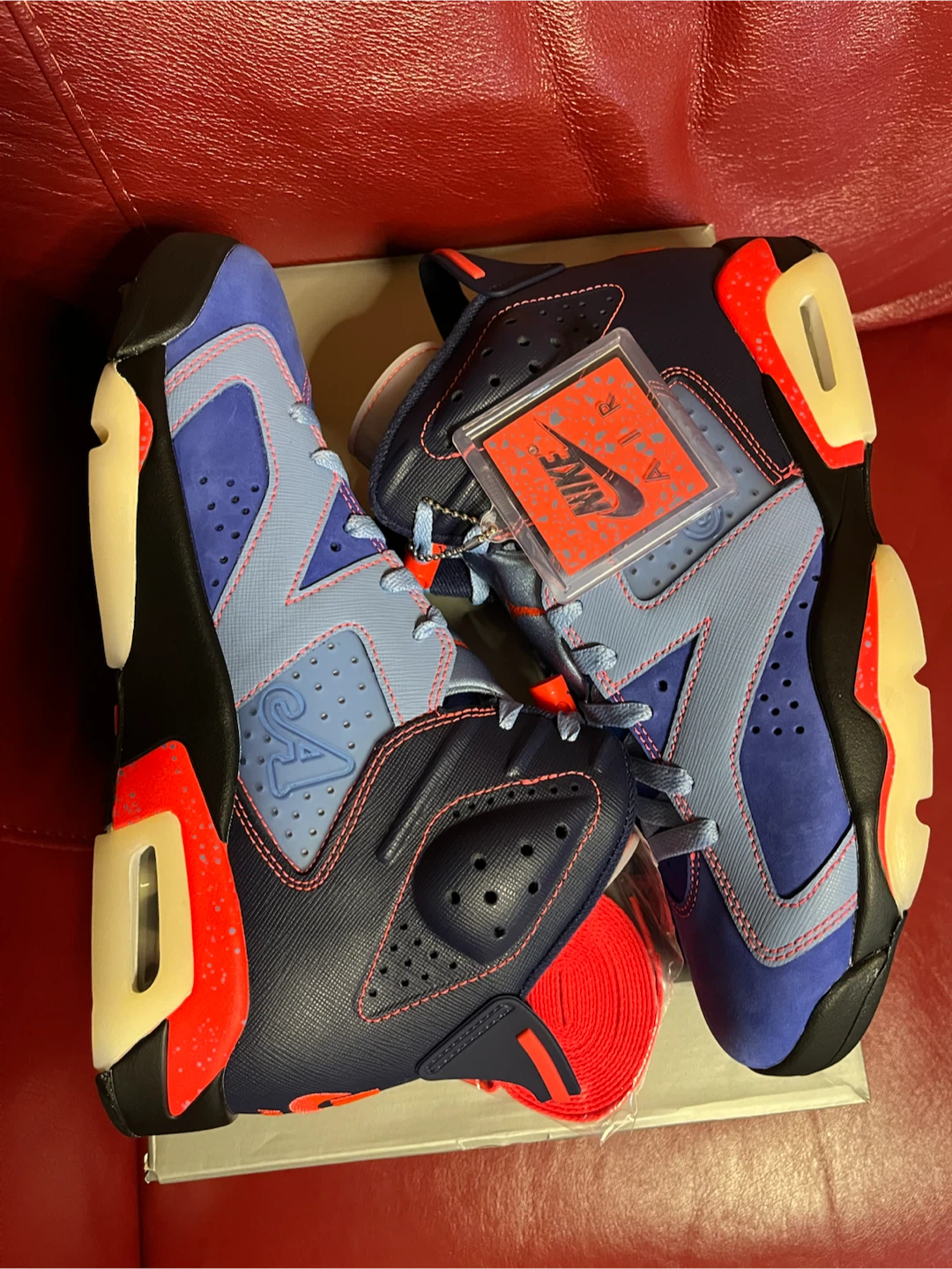 Jordan 6 Midnight Navy Blueberry Awake NY Size 8.5 Brand New - photo 2