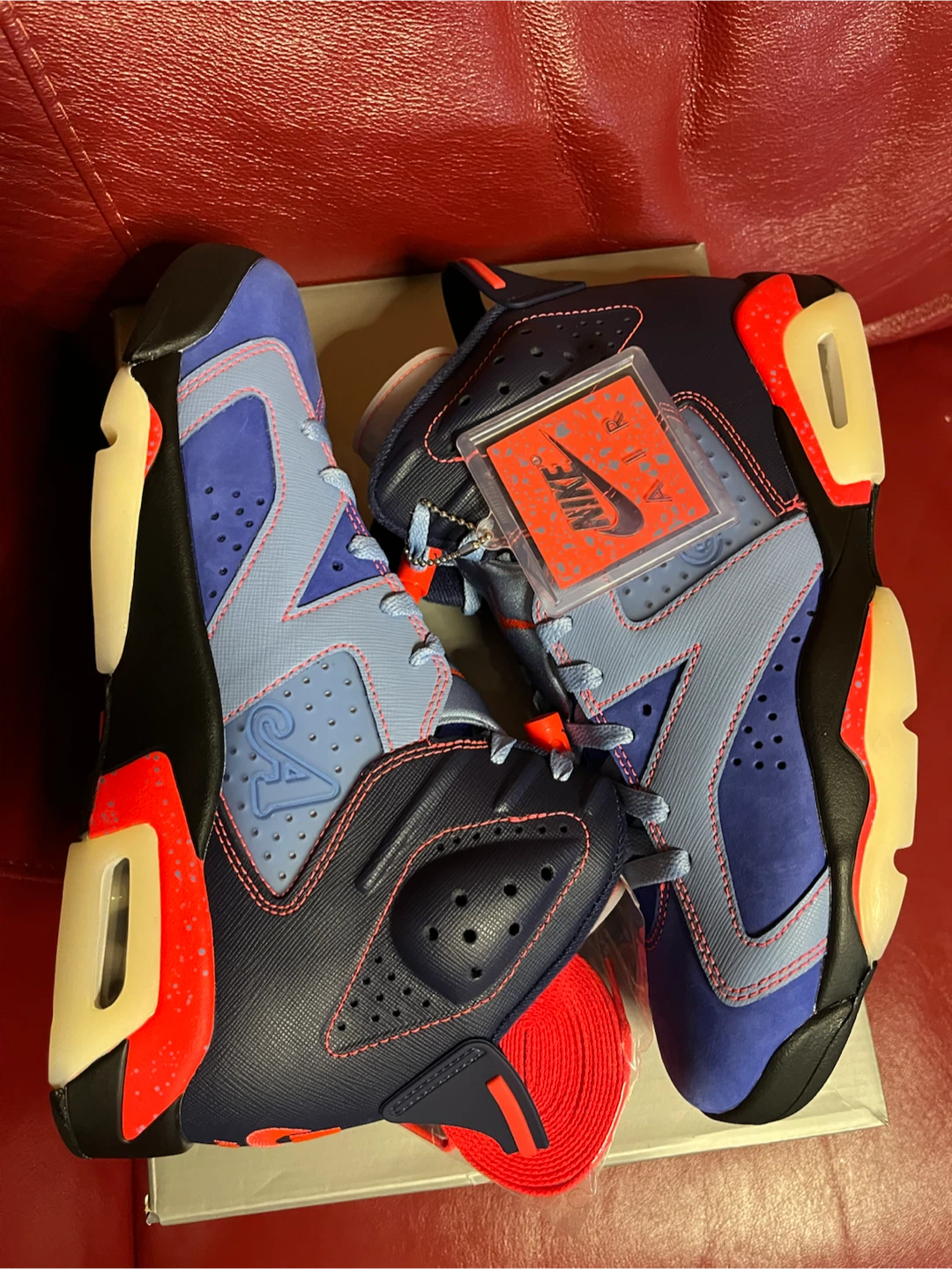 Jordan 6 Midnight Navy Blueberry Awake NY Size 8.5 Brand New - photo 3