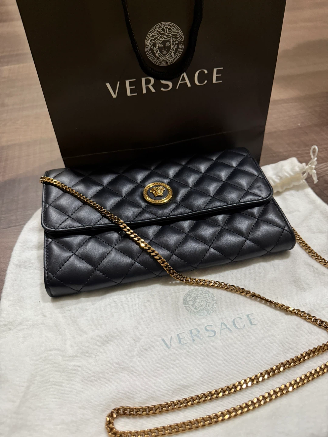 Versace Quilted Chain Cross Body Bag - photo 3