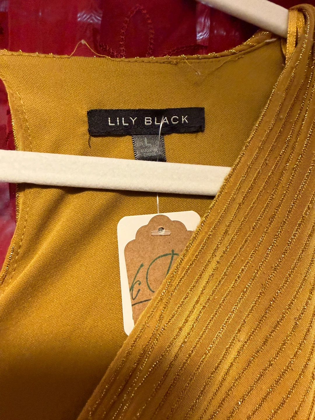 Lily Black Women's Mustard Yellow Pleated Jumpsuit Size L - photo 3