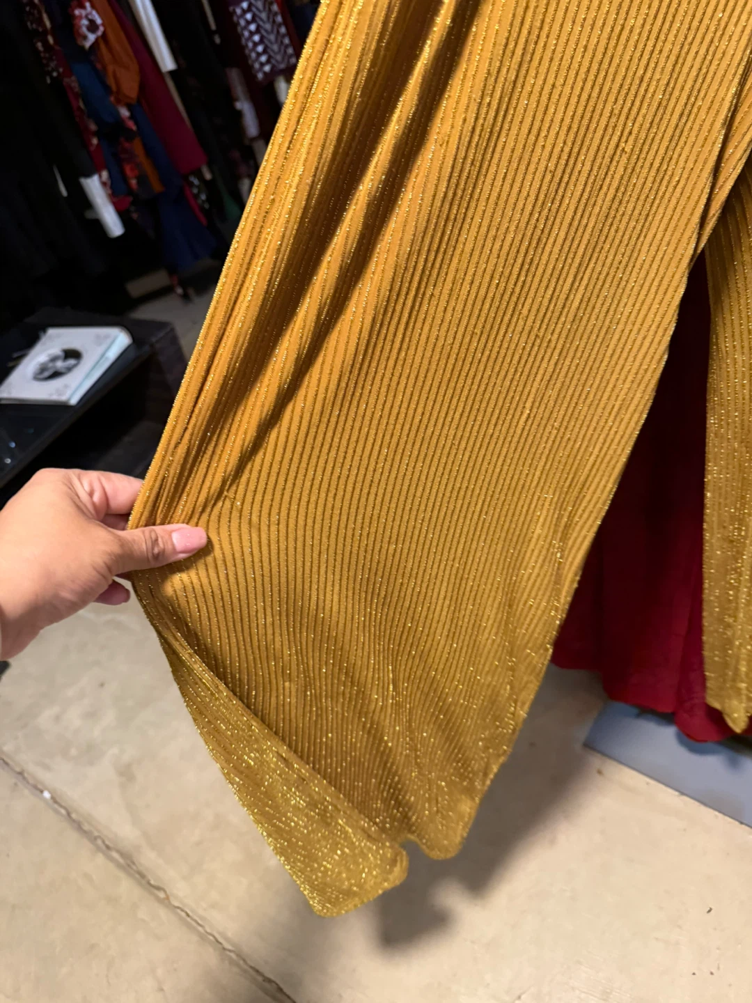 Lily Black Women's Mustard Yellow Pleated Jumpsuit Size L - photo 5