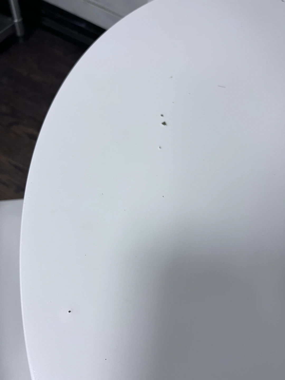 White Round Pedestal ikea. Table with 4 Chairs - photo 2